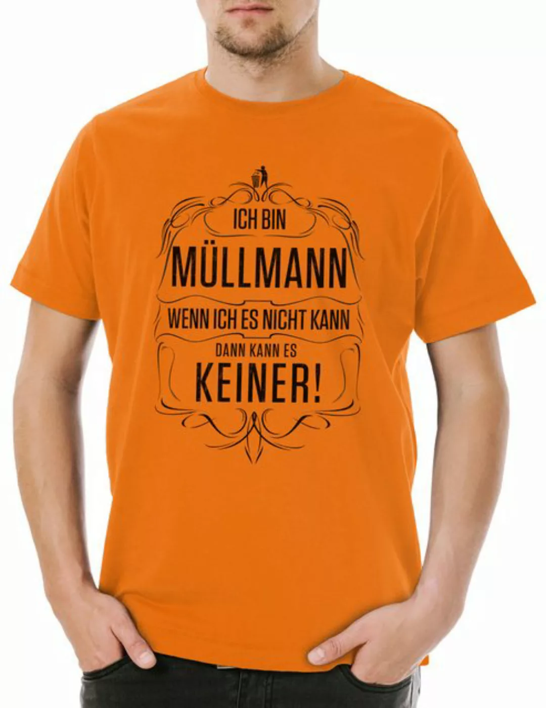 Urban Backwoods Print-Shirt Ich Bin Müllmann Herren T-Shirt Müllabfuhr Beru günstig online kaufen