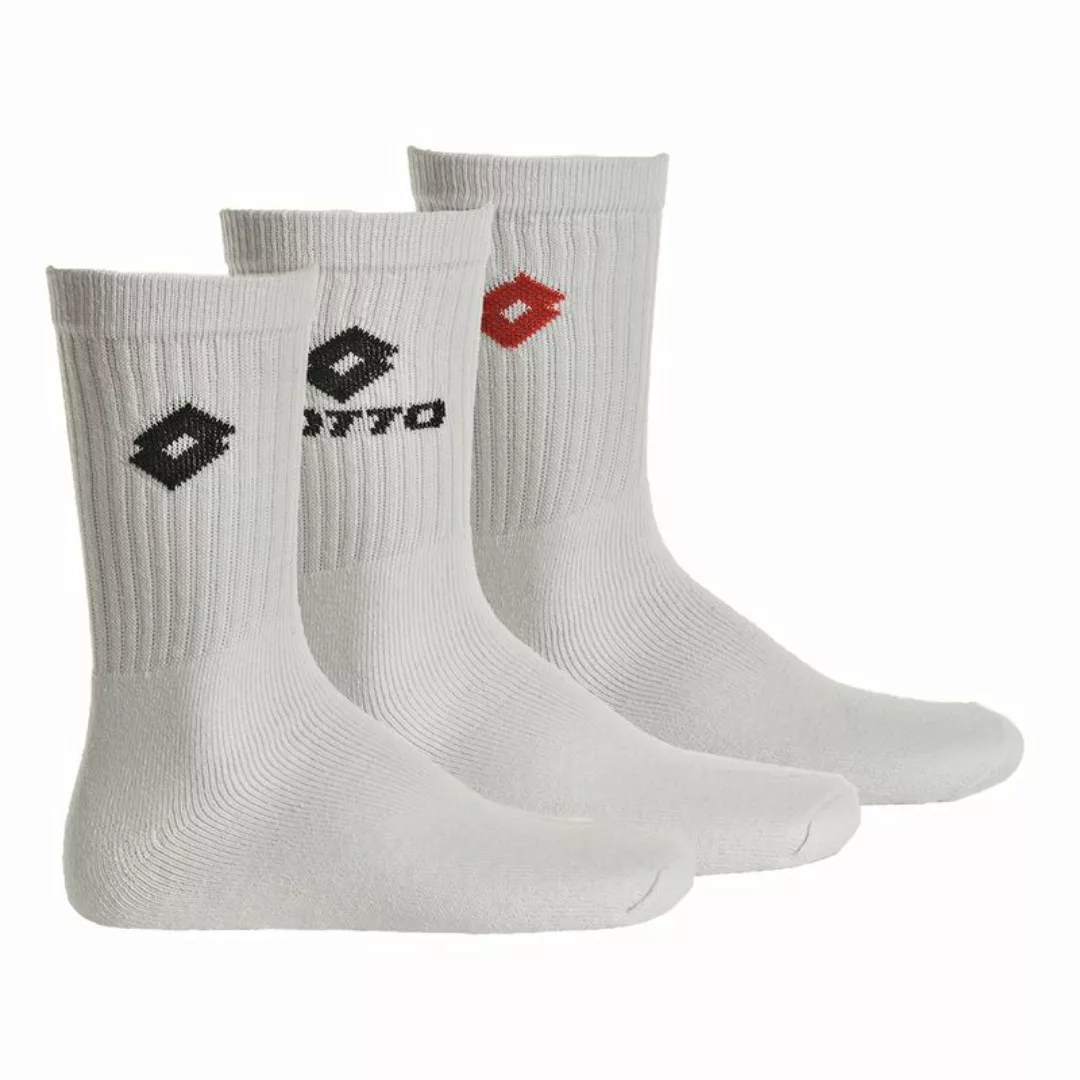 LOTTO 3 Paar Tennis Socken Unisex, Frottee-Sportsocken, Einfarbig Schwarz 3 günstig online kaufen