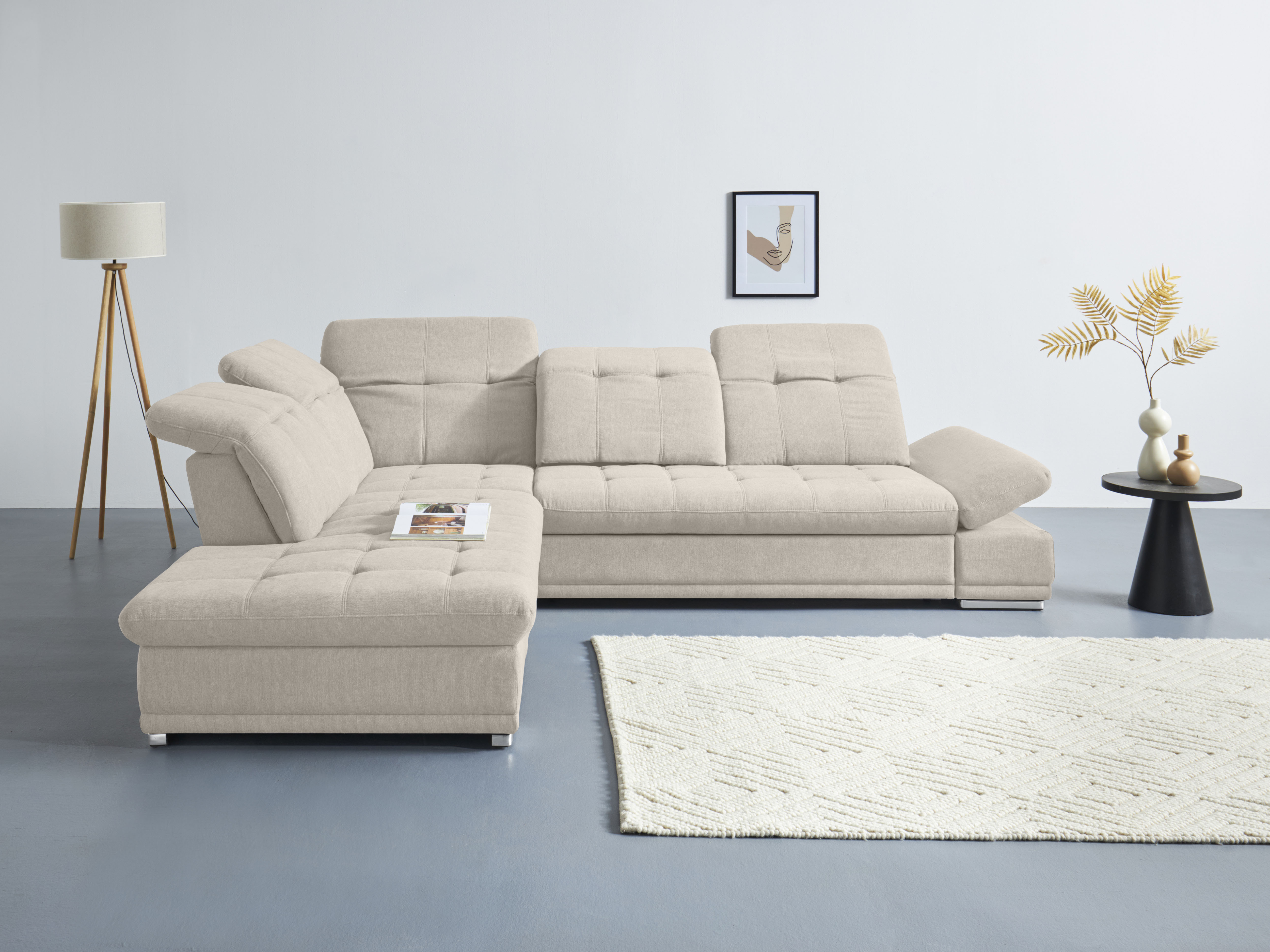 COTTA Ecksofa »Holiday L-Form mit Sitztiefen-, Armteil- und Kopfteilverstel günstig online kaufen