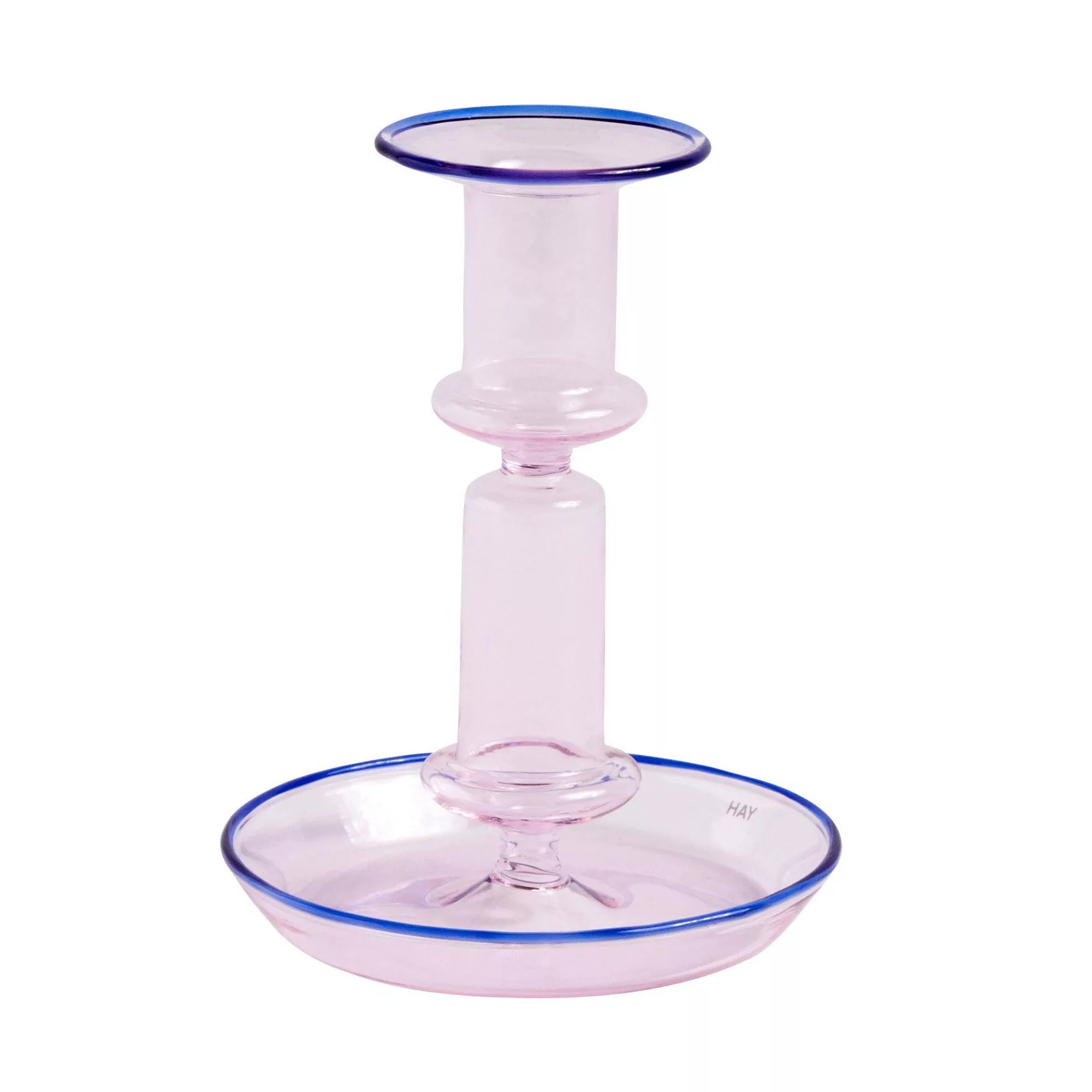 HAY - Flare Kerzenhalter M - pink, blau/H 14cm / Ø 11cm günstig online kaufen
