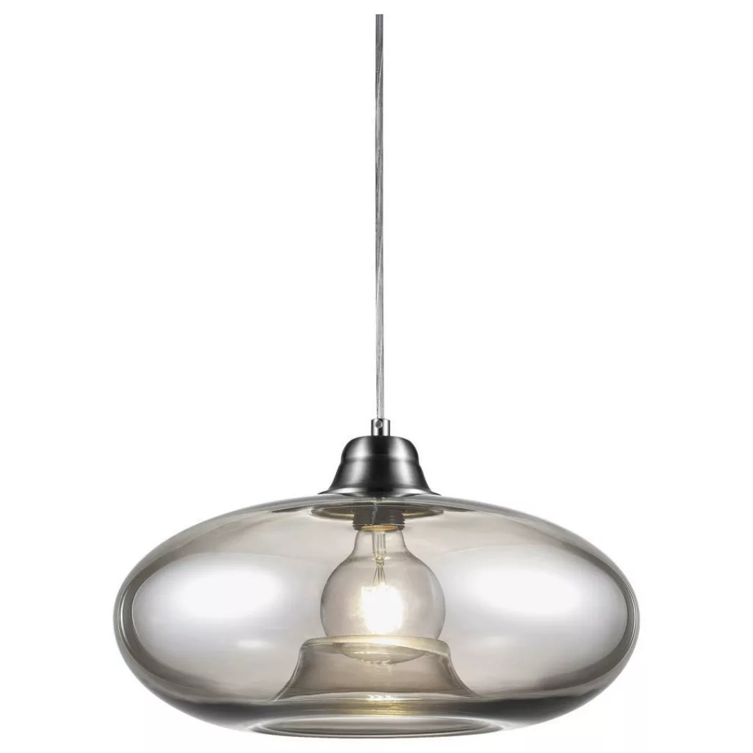 Nowa Pendelleuchte 30040102 nickel matt Rauchglas Metall H/D: ca. 150x40 cm günstig online kaufen