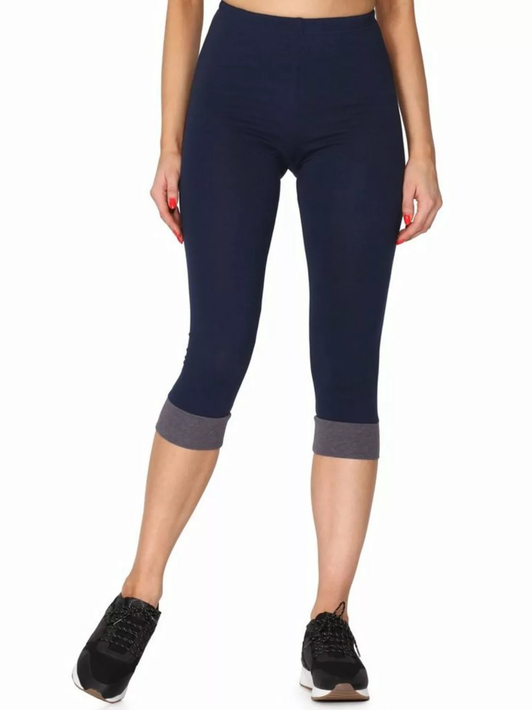 Merry Style Leggings Damen Leggings aus Baumwolle mit angenähtem Bündchen M günstig online kaufen