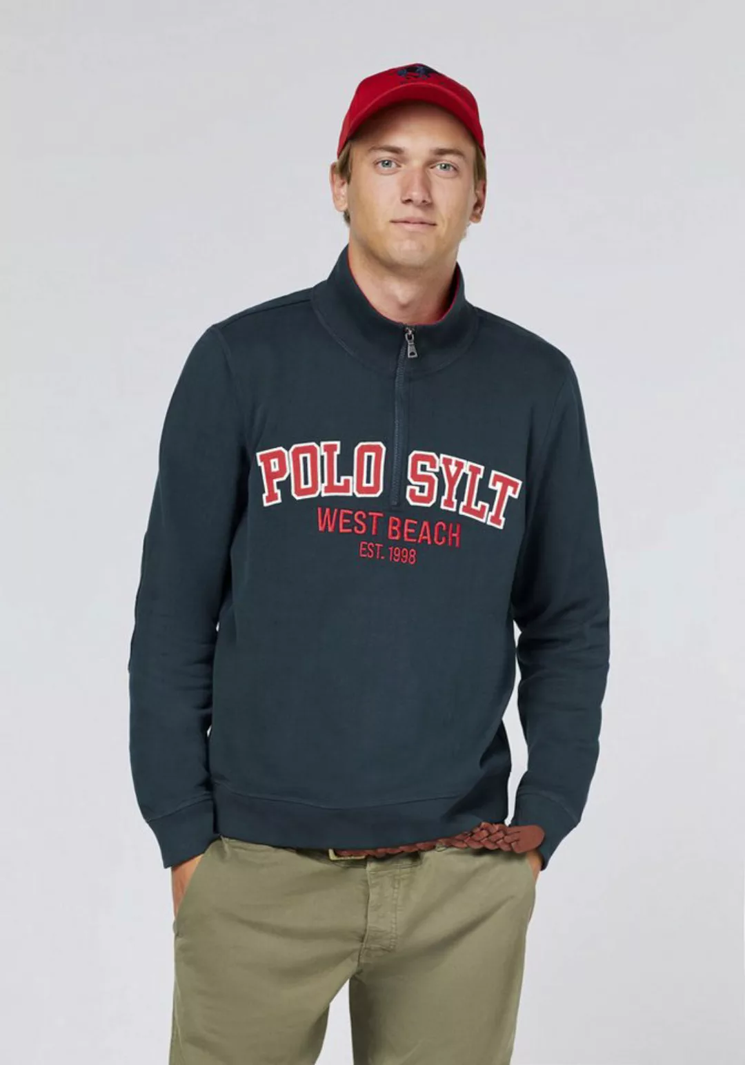 Polo Sylt Troyer im Label-Design mit Schriftzügen günstig online kaufen