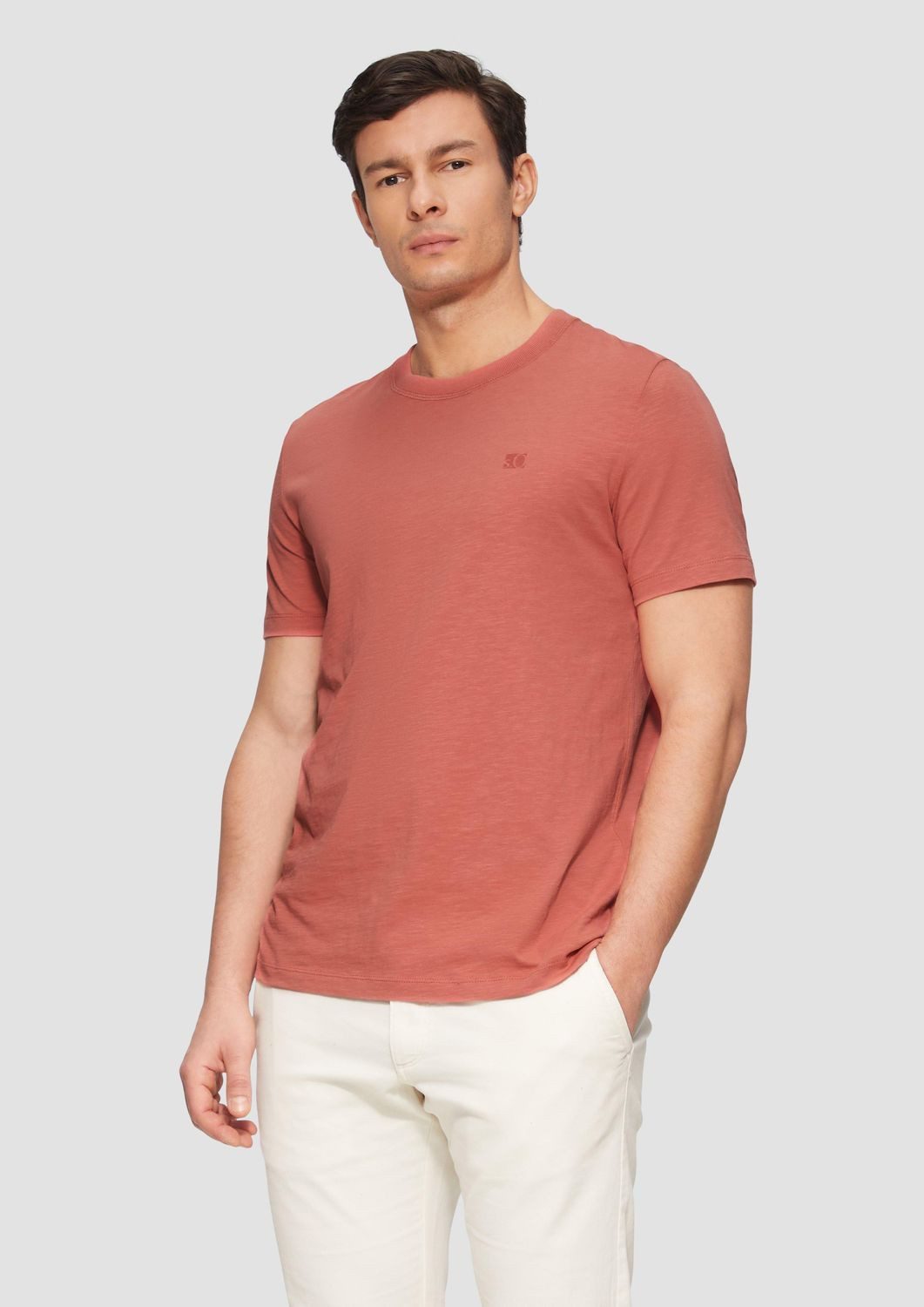 s.Oliver Kurzarmshirt T-Shirt mit Logo-Print Artwork günstig online kaufen