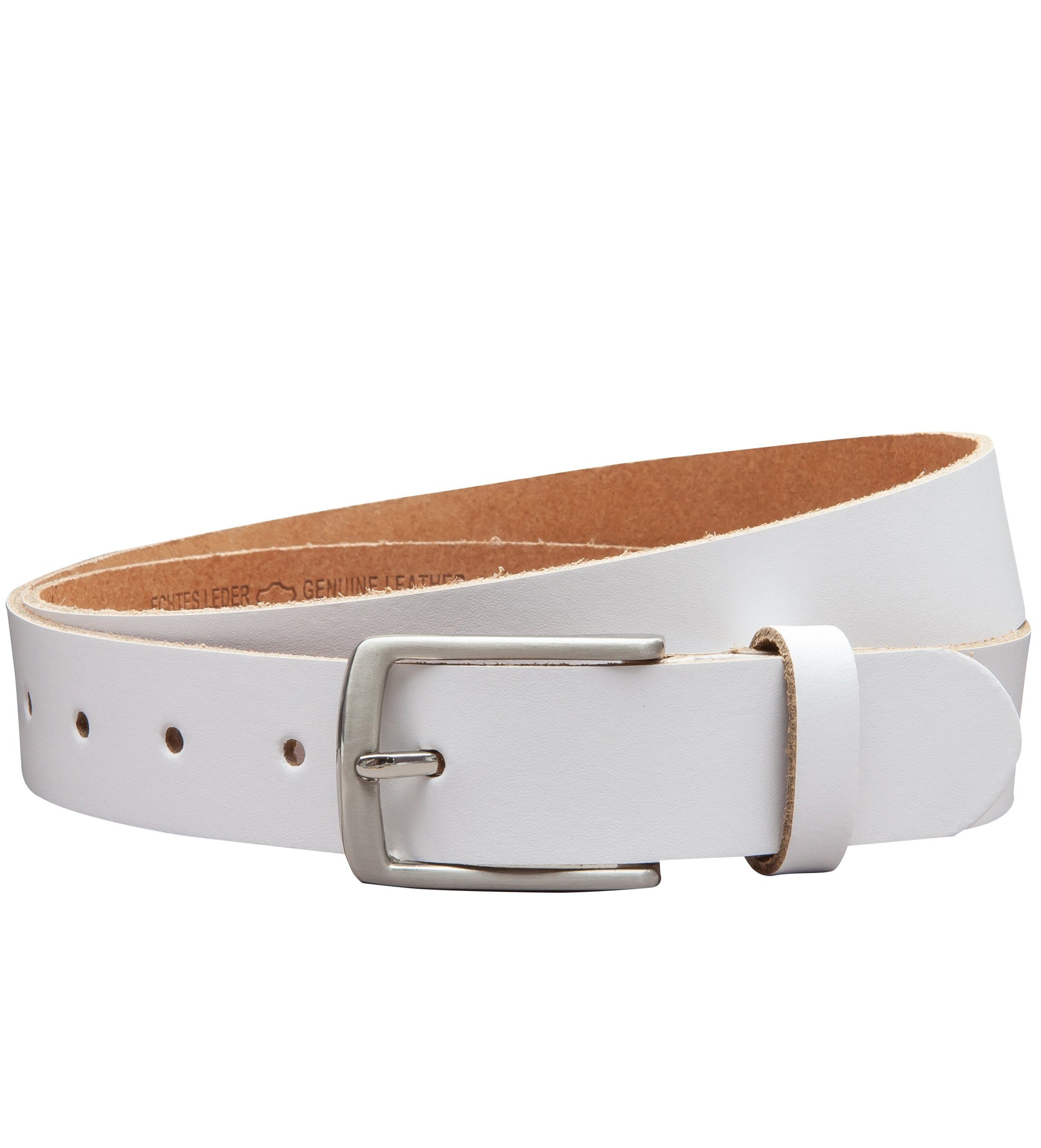 COLOGNEBELT Ledergürtel OM311-SL-Weiss MADE IN GERMANY, günstig online kaufen