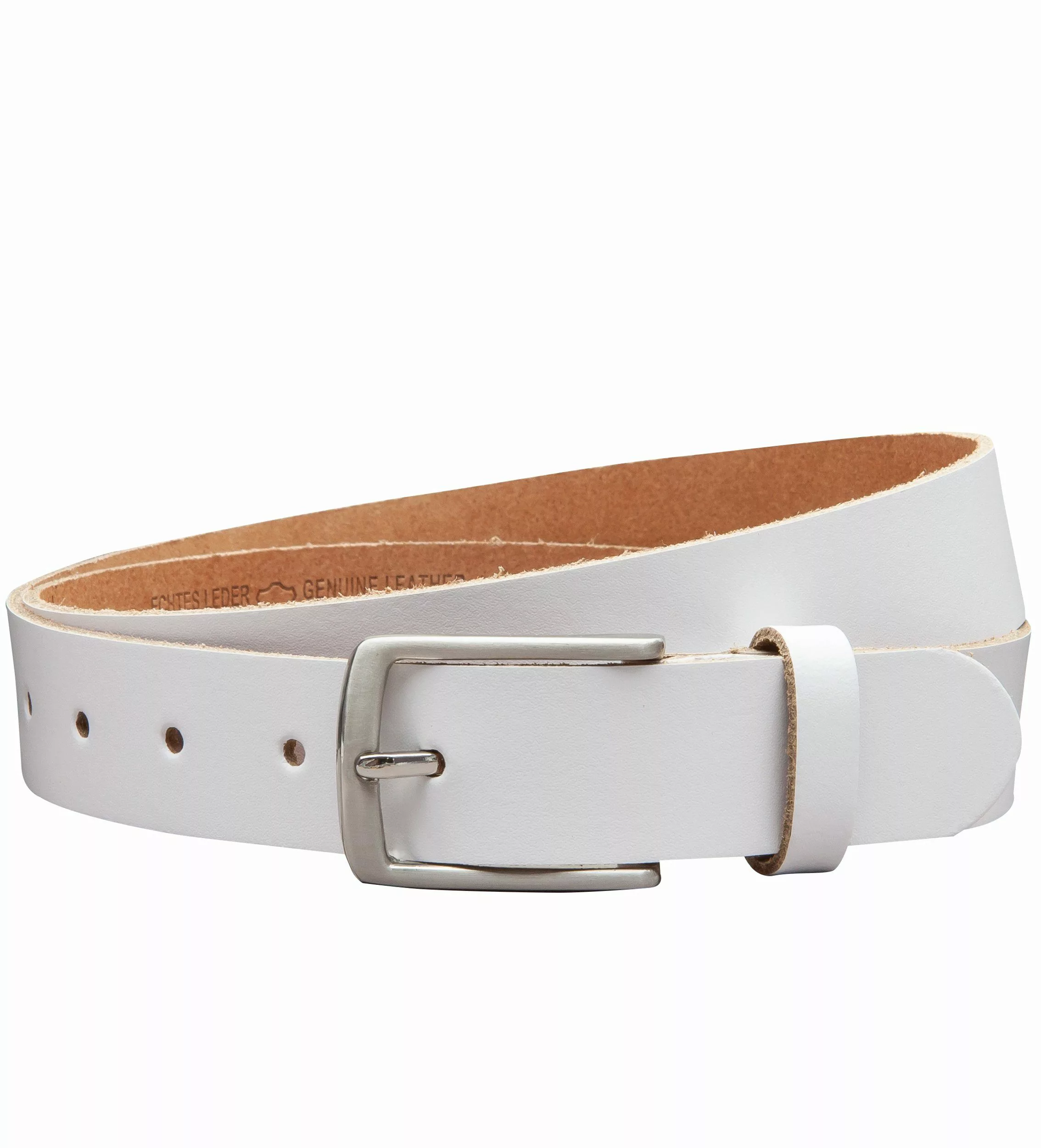 COLOGNEBELT Ledergürtel OM311-SL-Weiss MADE IN GERMANY, günstig online kaufen