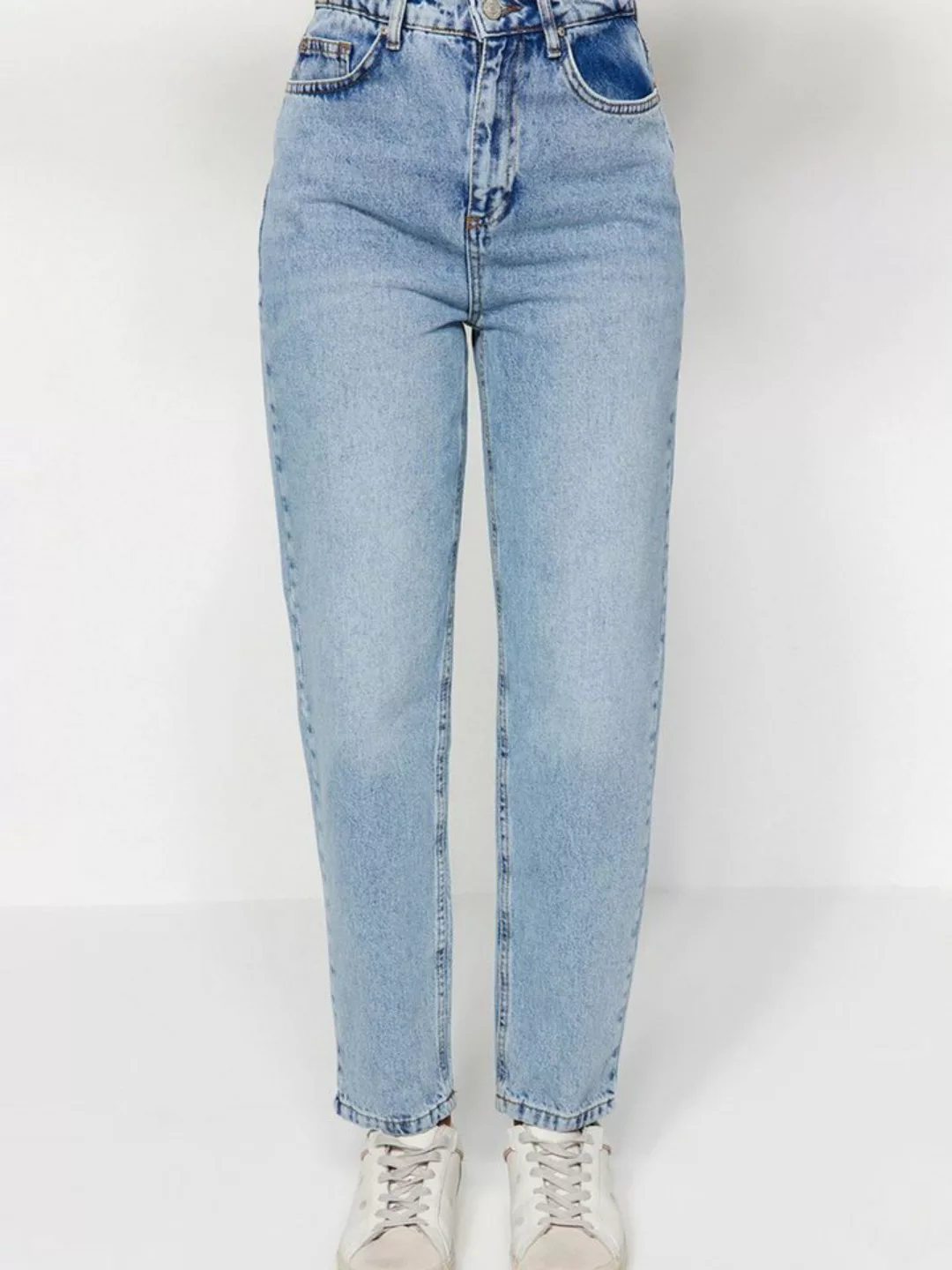 Trendyol 7/8-Jeans (1-tlg) Plain/ohne Details günstig online kaufen