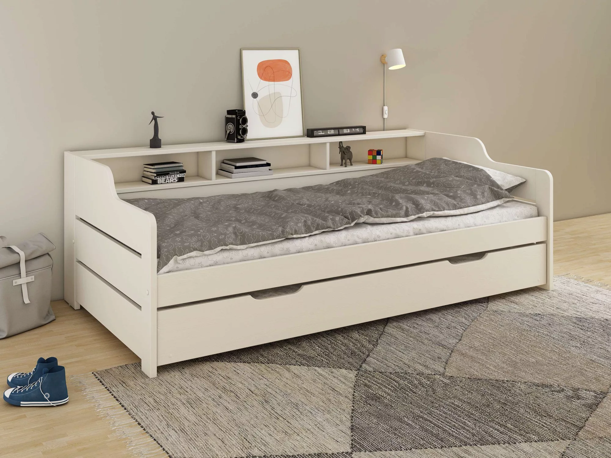 Home affaire Daybett ""REETE1", Stauraum, Funktionsbett, Kinderbett, inklus günstig online kaufen