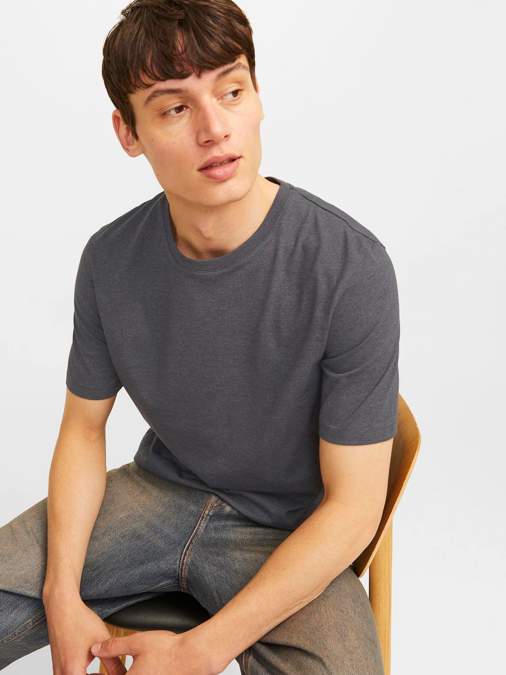 Jack & Jones Rundhalsshirt JJEORGANIC MELANGE TEE SS O-NECK NOOS in Melange günstig online kaufen