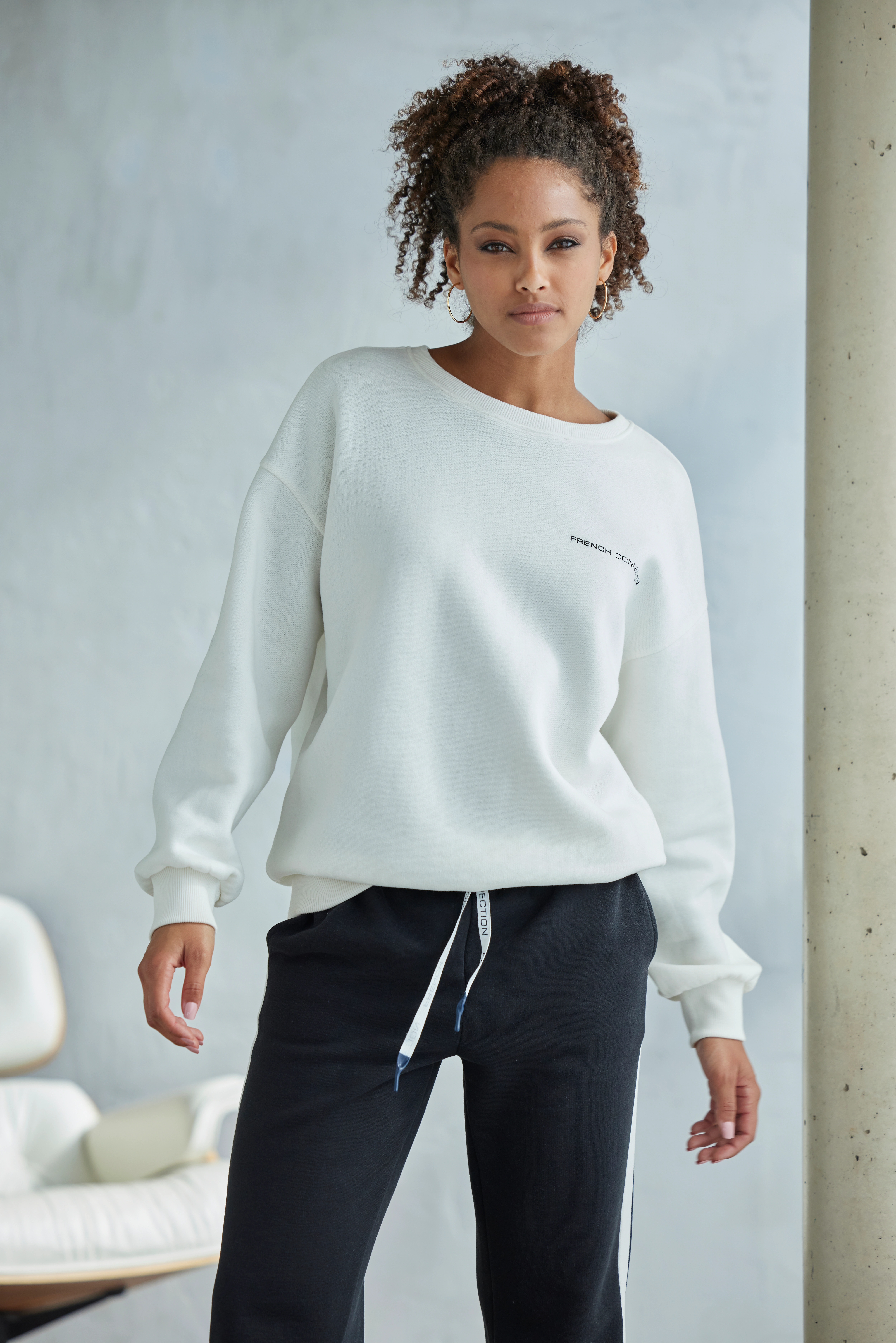 French Connection Sweatshirt -Langarmshirt (1-tlg) mit Schriftzug auf dem R günstig online kaufen