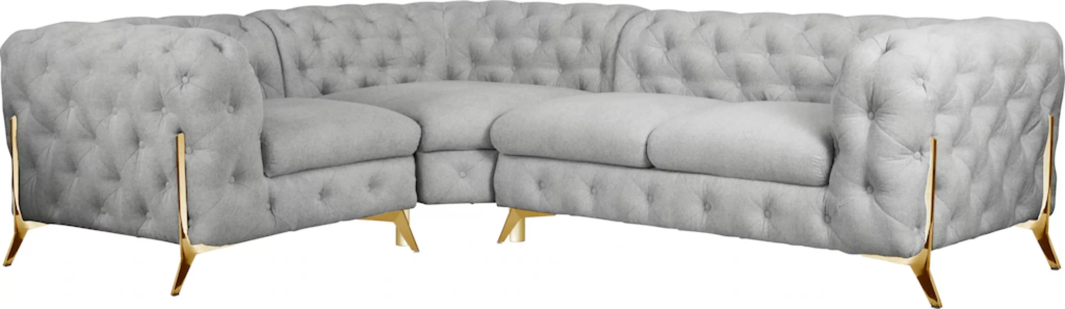 Leonique Chesterfield-Sofa "Amaury L-Form", moderne Chersterfield-Optik, Br günstig online kaufen