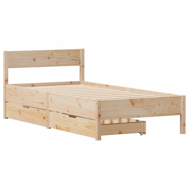 vidaXL Bett Massivholzbett ohne Matratze 75x190 cm Kiefernholz günstig online kaufen