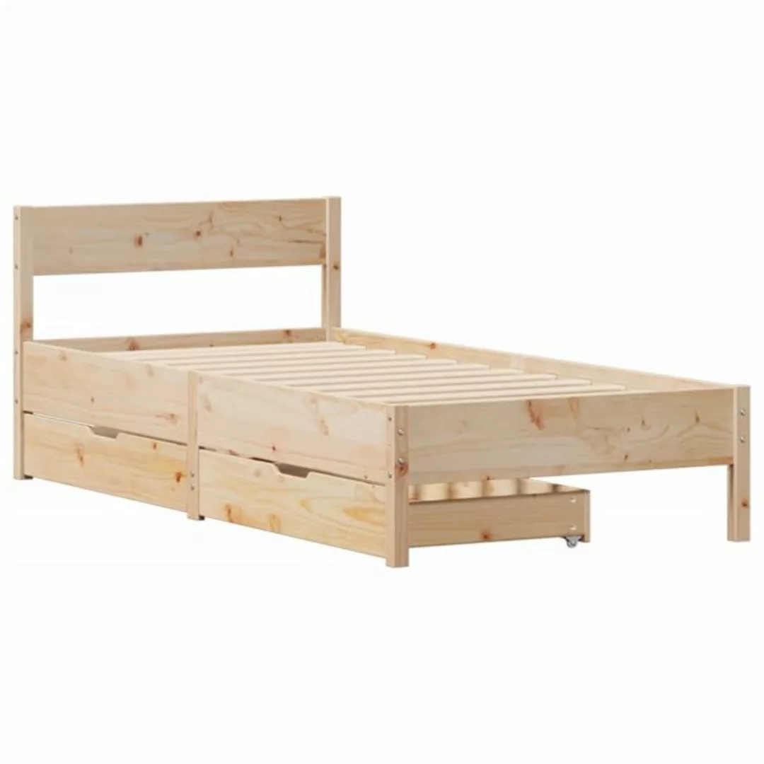 vidaXL Bett Massivholzbett ohne Matratze 75x190 cm Kiefernholz günstig online kaufen