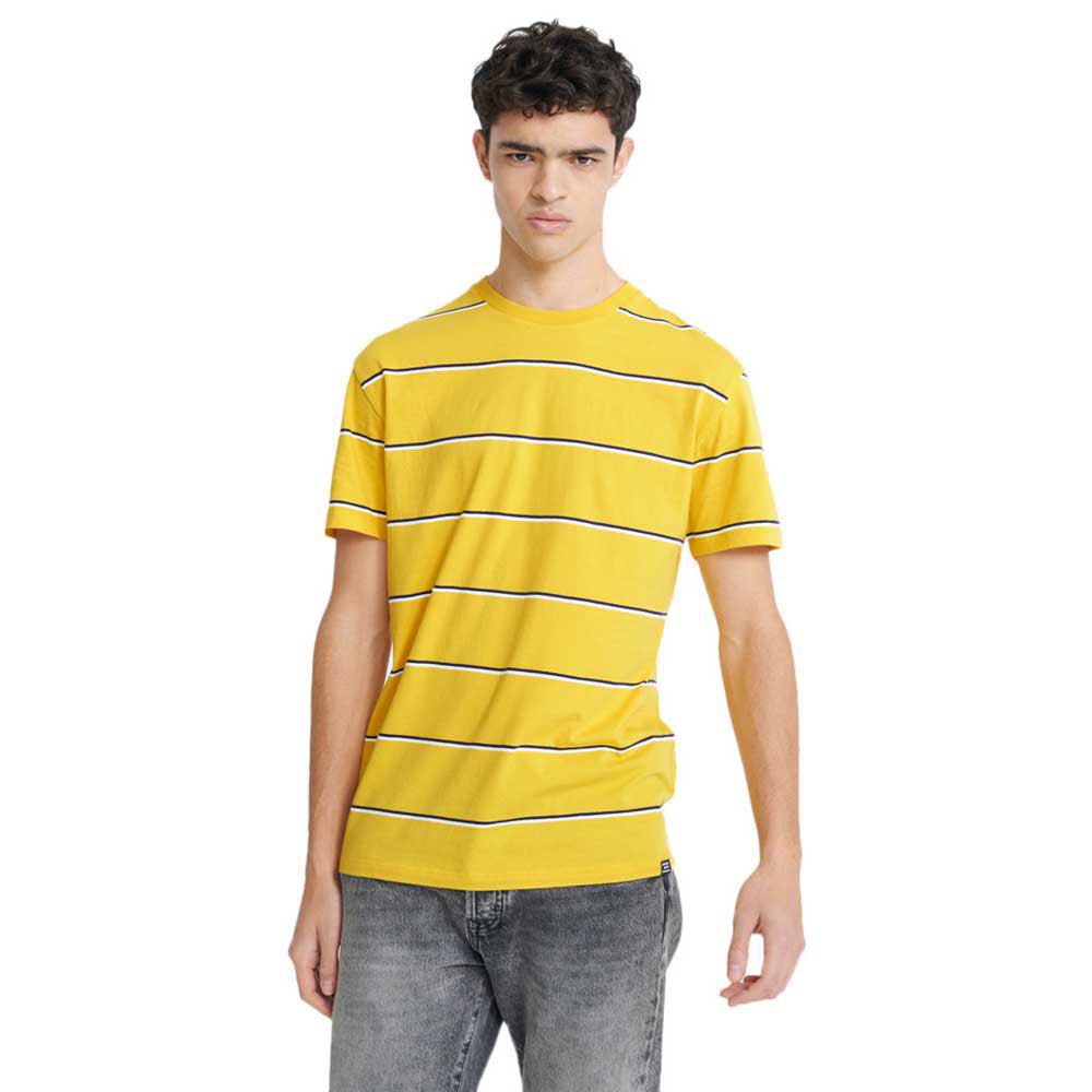 Superdry City Neon Box Fit Stripe Kurzarm T-shirt L Nautical Yellow günstig online kaufen