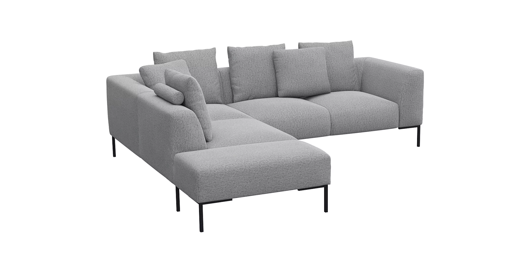 FLEXLUX Ecksofa "Sava", Taschenferderkern-Sitz mit Kaltschaum, lose Rücken- günstig online kaufen