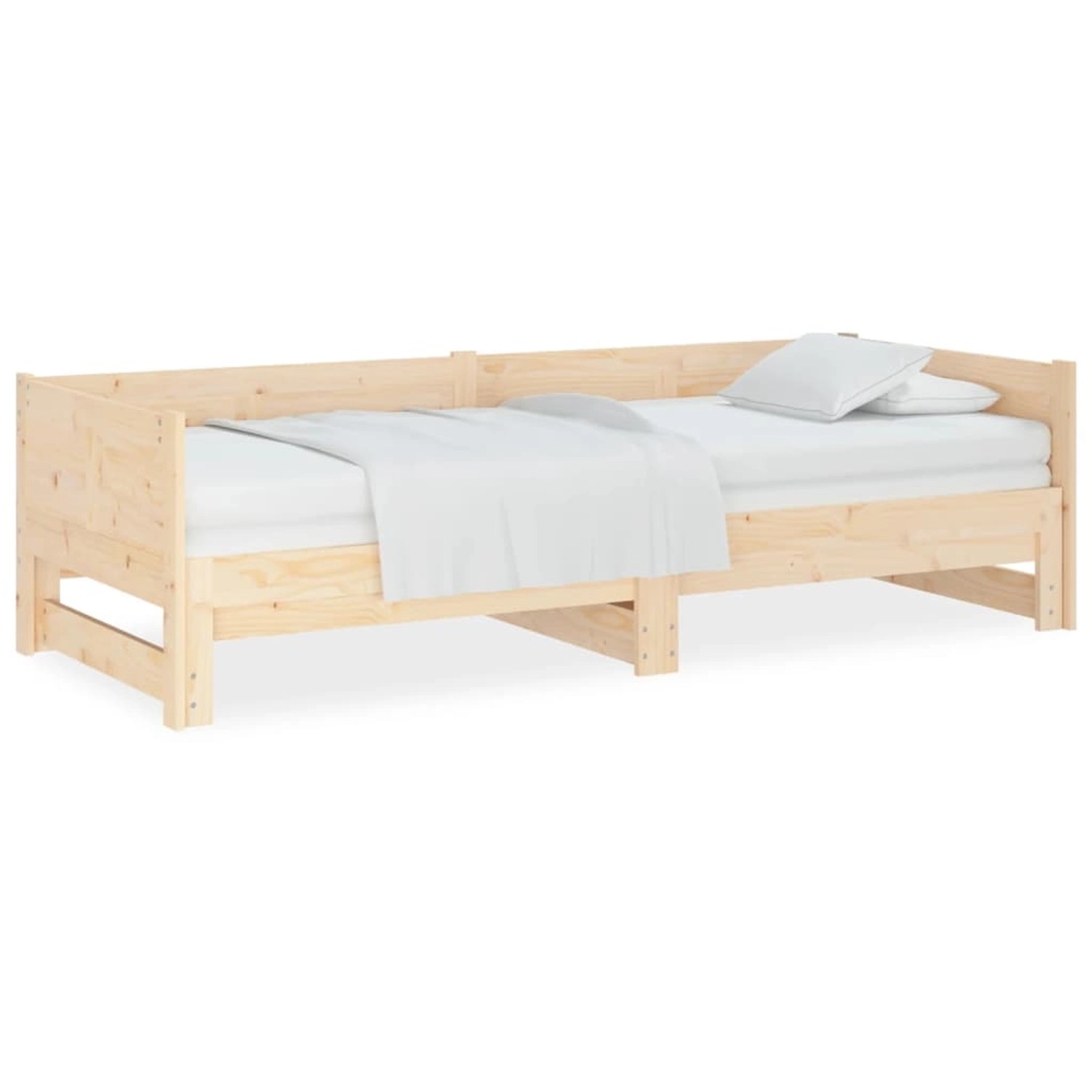 vidaXL Gästebett Ausziehbares Tagesbett Gästebett Massivholz Kiefer 2x90x20 günstig online kaufen