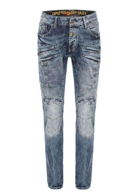 Cipo & Baxx 5-Pocket-Jeans Jeans mit markanten Ziernähten, CD-510 günstig online kaufen