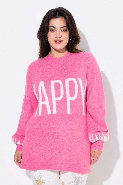 Angel of Style Rollkragenpullover Pullover HAPPY-Statement Ballon-Langarm günstig online kaufen