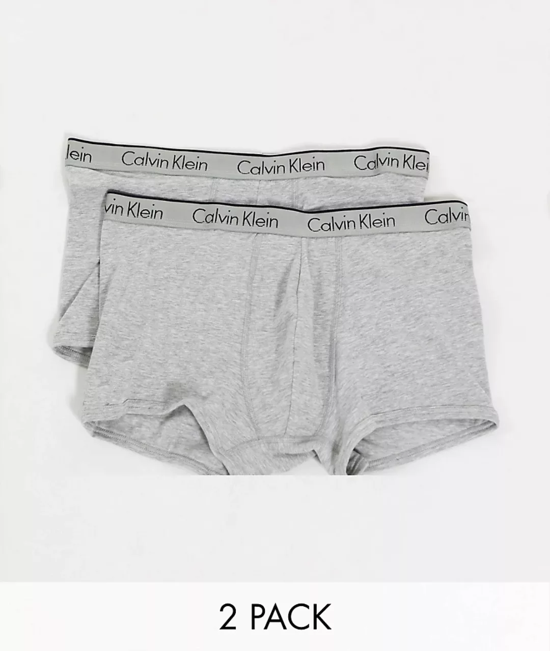 Calvin Klein – Unterhosen im 2er-Pack in Grau günstig online kaufen