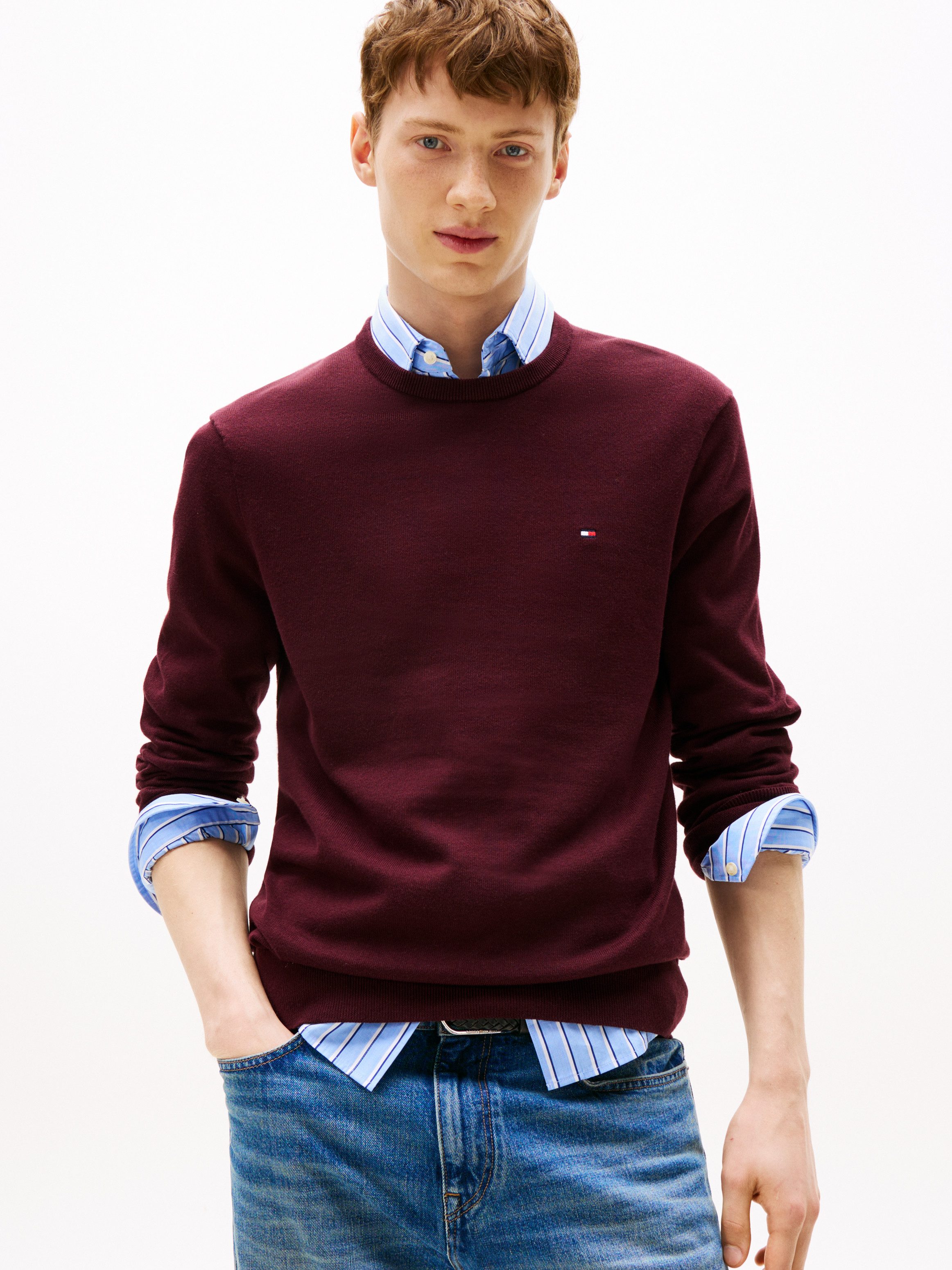 Tommy Hilfiger Rundhalspullover ESSENTIAL COTTON CREW günstig online kaufen