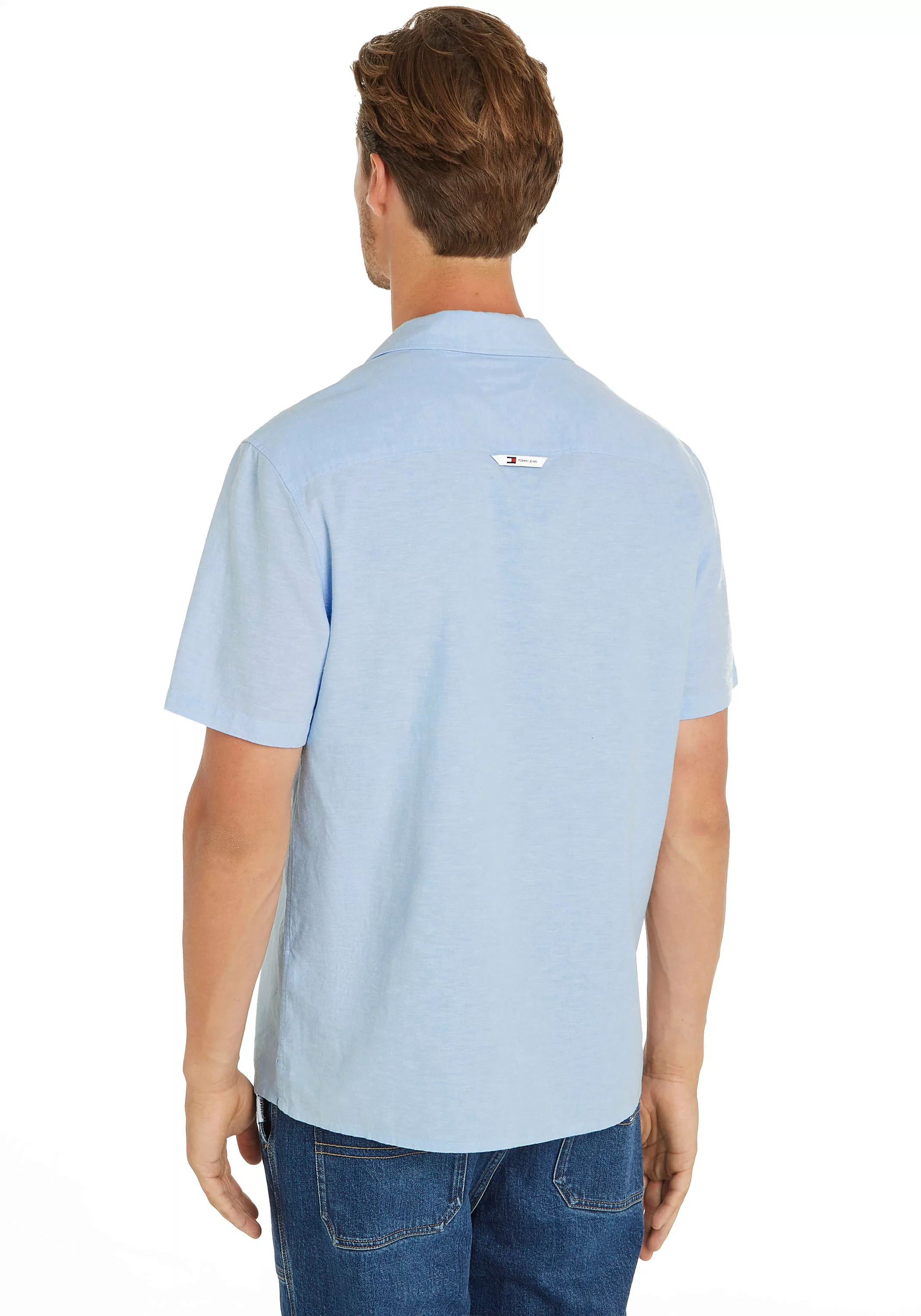Tommy Jeans Plus Kurzarmhemd TJM LINEN BLEND CAMP SHIRT EXT Große Größen günstig online kaufen