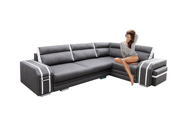 ALTDECOR Ecksofa AVATA, Couch mit Schlaffunktion, Wohnzimmer - Wohnlandscha günstig online kaufen