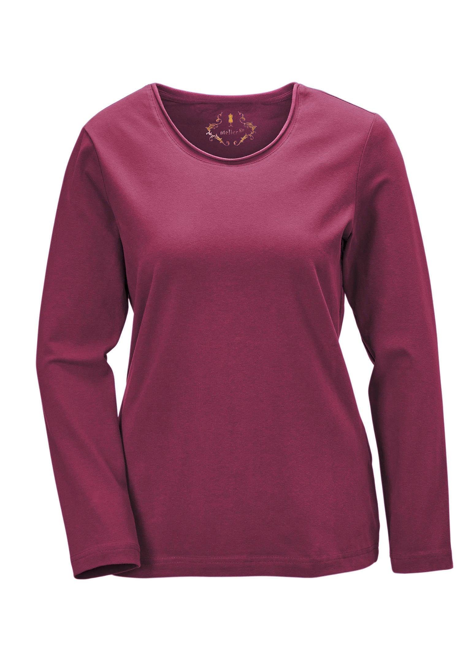 GOLDNER Langarmshirt Kurzgröße: T-Shirt mit Rundhals günstig online kaufen