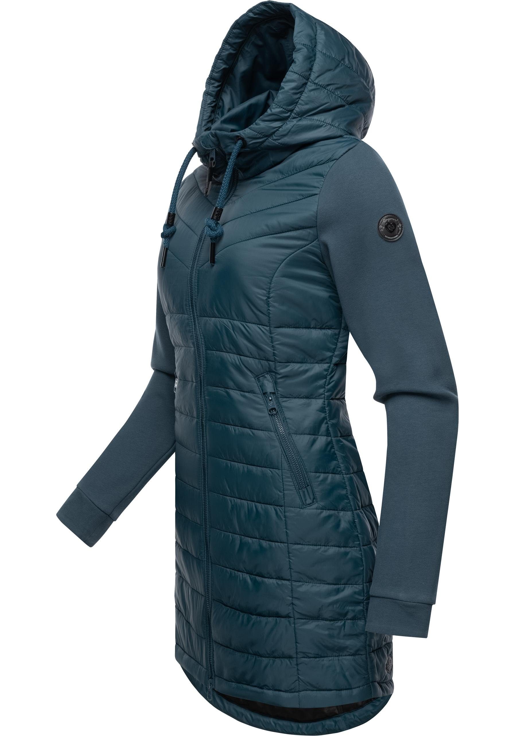Ragwear Steppmantel "Lucinda Long", Mantel aus modernem Materialmix mit Kap günstig online kaufen
