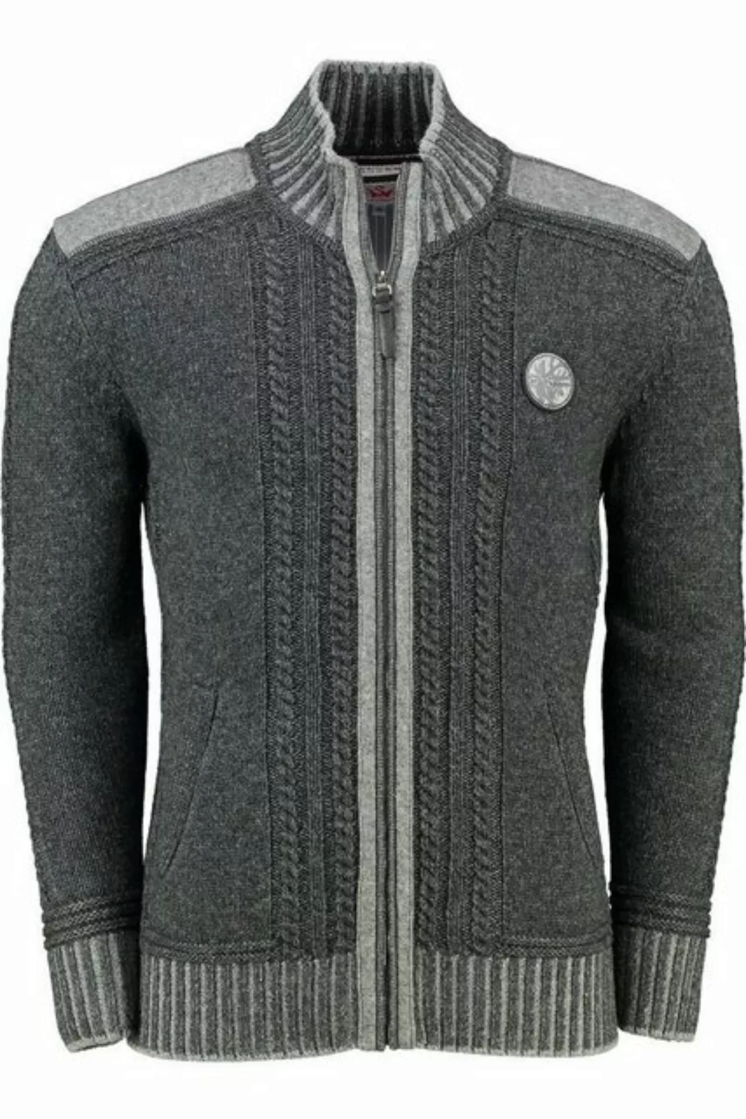 Spieth & Wensky Trachtenstrickjacke Strickjacke Herren - ERATO - dunkelgrau günstig online kaufen