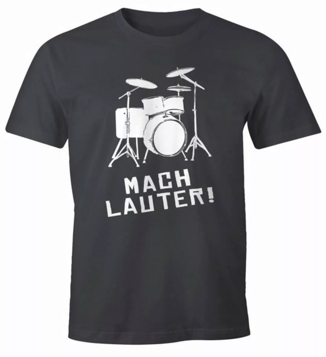 Print-Shirt Schlagzeug T-Shirt Herren Mach Lauter Fun-Shirt Moonworks® mit günstig online kaufen