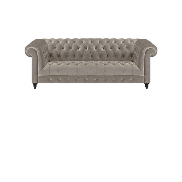 JVmoebel Chesterfield-Sofa Wohnzimmer Luxus Set 2tlg Grau Einrichtung Polst günstig online kaufen