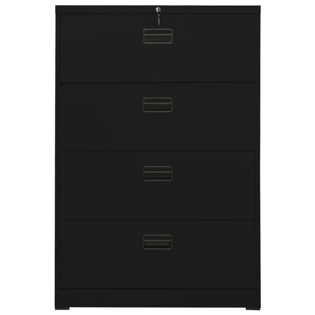 furnicato Aktenschrank Schwarz 90x46x134 cm Stahl günstig online kaufen