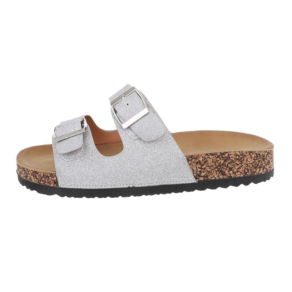 Ital-Design Damen Mules Freizeit Pantolette Flach günstig online kaufen