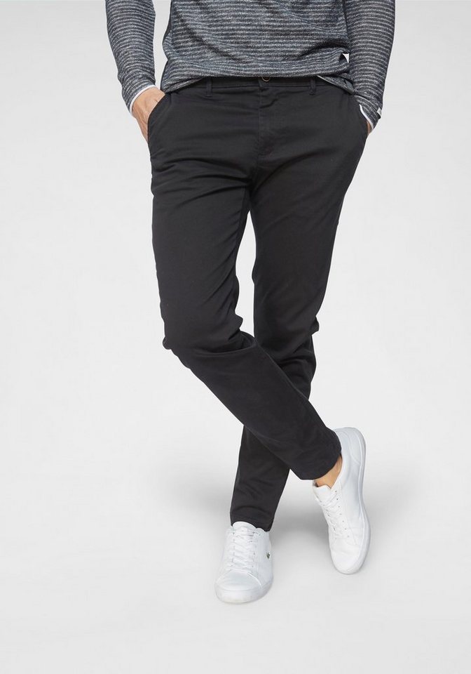 Jack & Jones Herren Chino Hose JJIMARCO JJBOWIE SA - Slim Fit - Schwarz - B günstig online kaufen