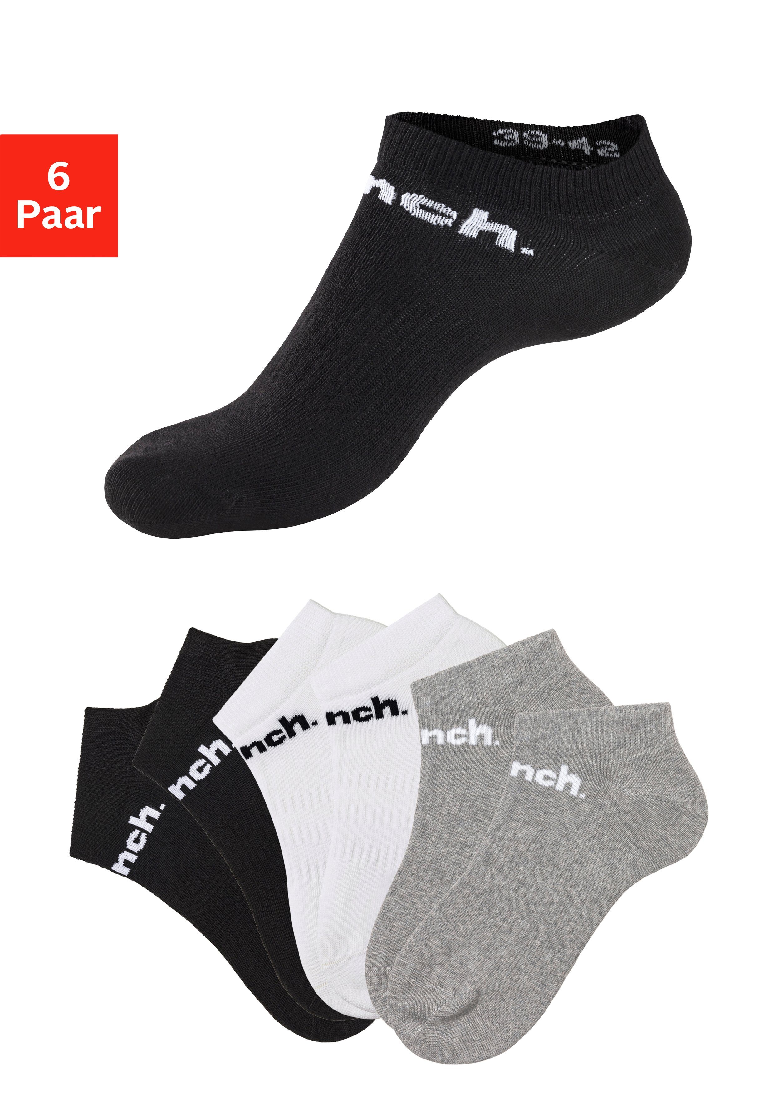 Bench. Sportsocken, (Packung, 6 Paar), Sneakersocken mit klassischem Logosc günstig online kaufen