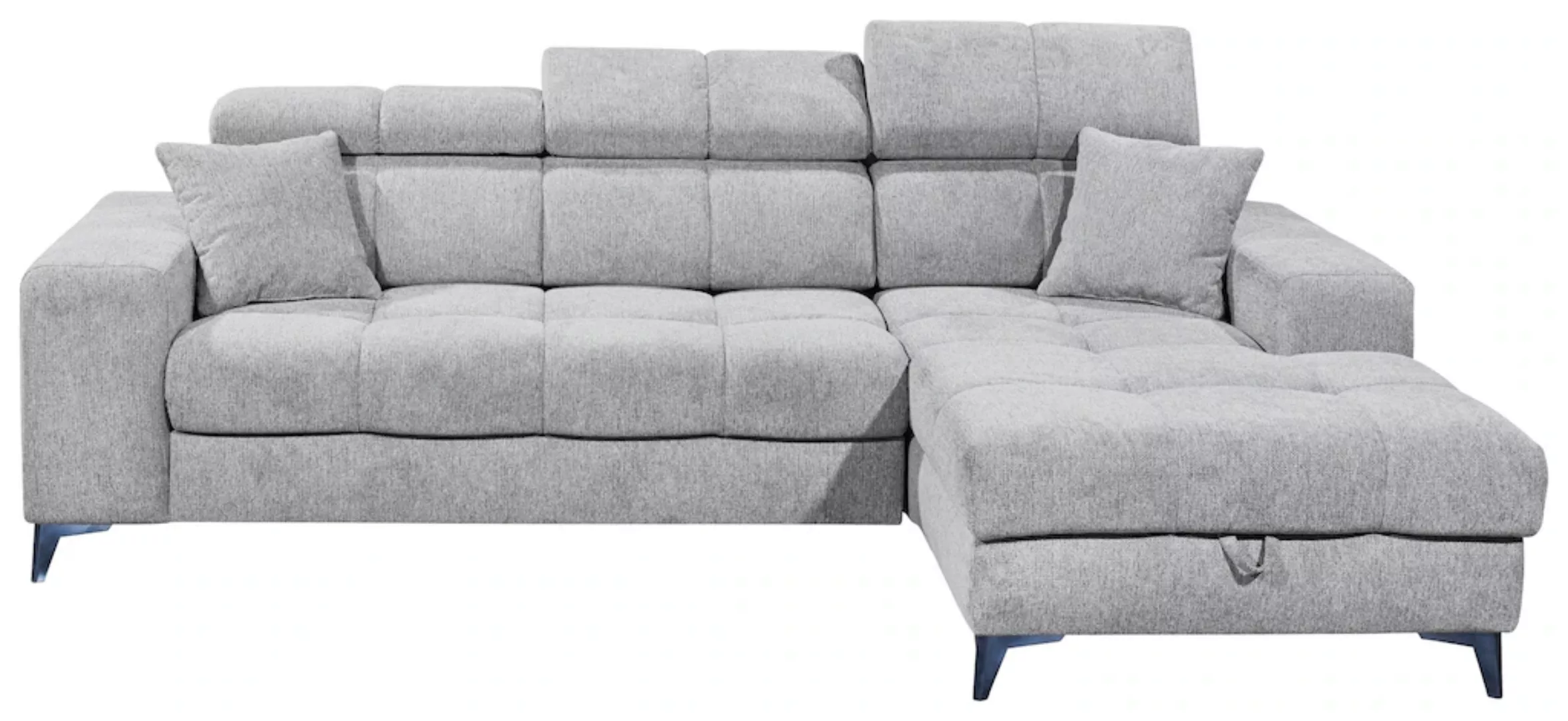 ED EXCITING DESIGN Ecksofa "Sydney L-Form", mit Bettfunktion, Bettkasten, K günstig online kaufen