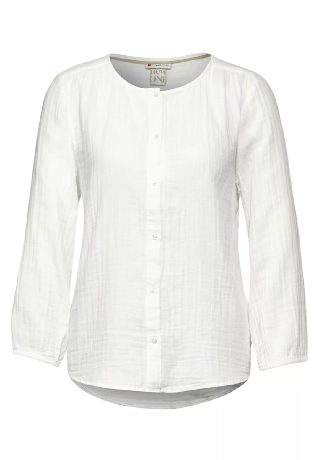 STREET ONE Klassische Bluse Street One Musselin Bluse in Off White (1-tlg) günstig online kaufen