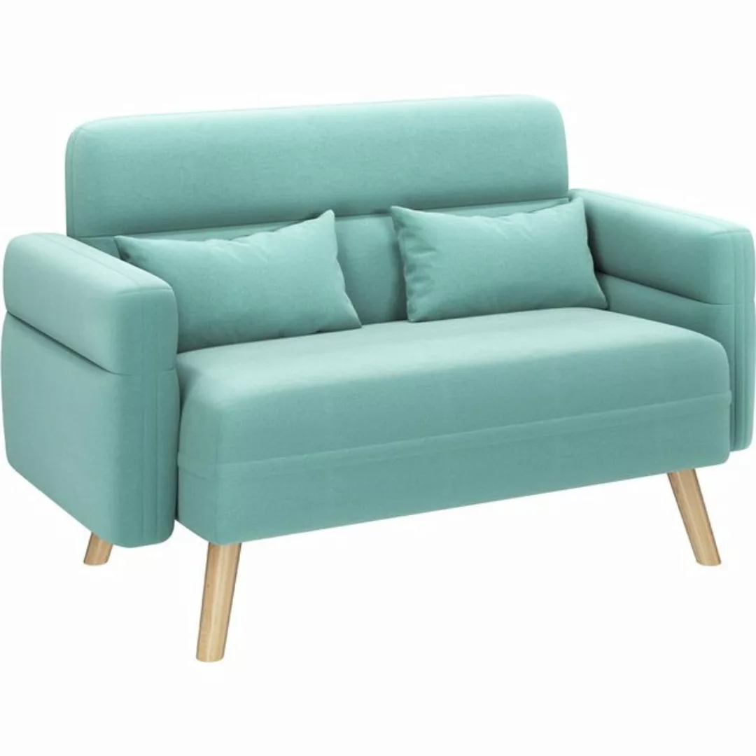 Yaheetech Sofa, Clubsofa Polstersofa mit 2 Lendenkissen Modernes Sitzmöbel günstig online kaufen