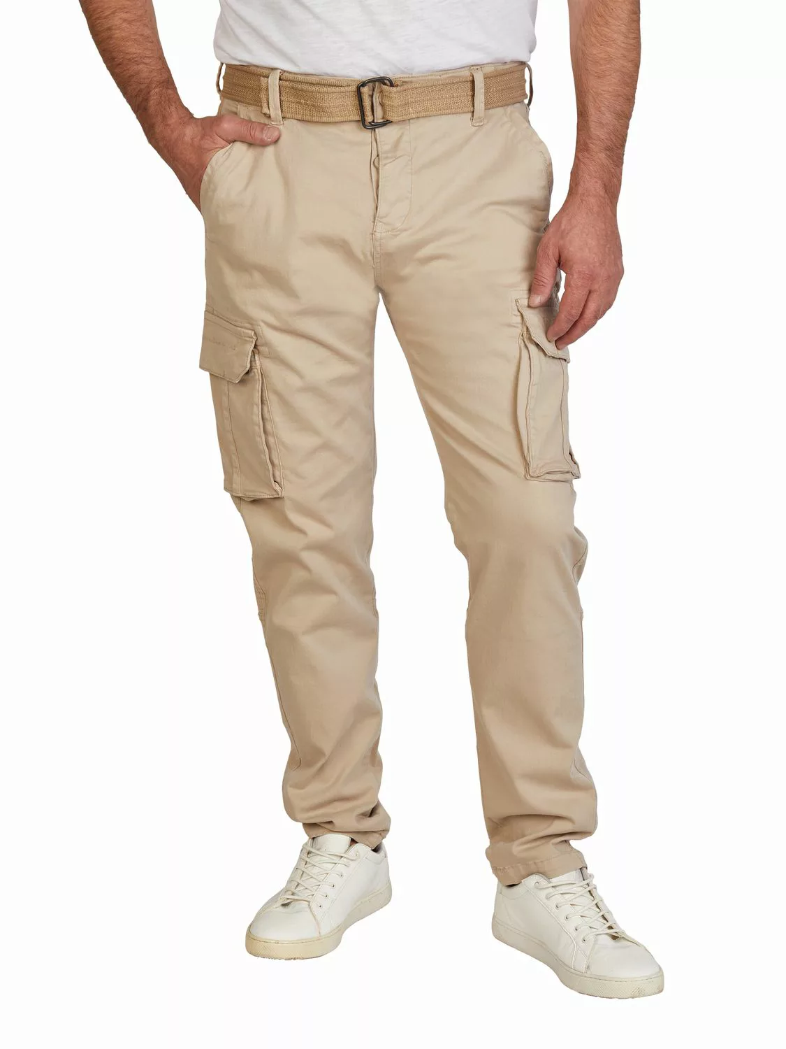 DENIMFY Cargohose Herren Stretch mit Gürtel DFLuke günstig online kaufen