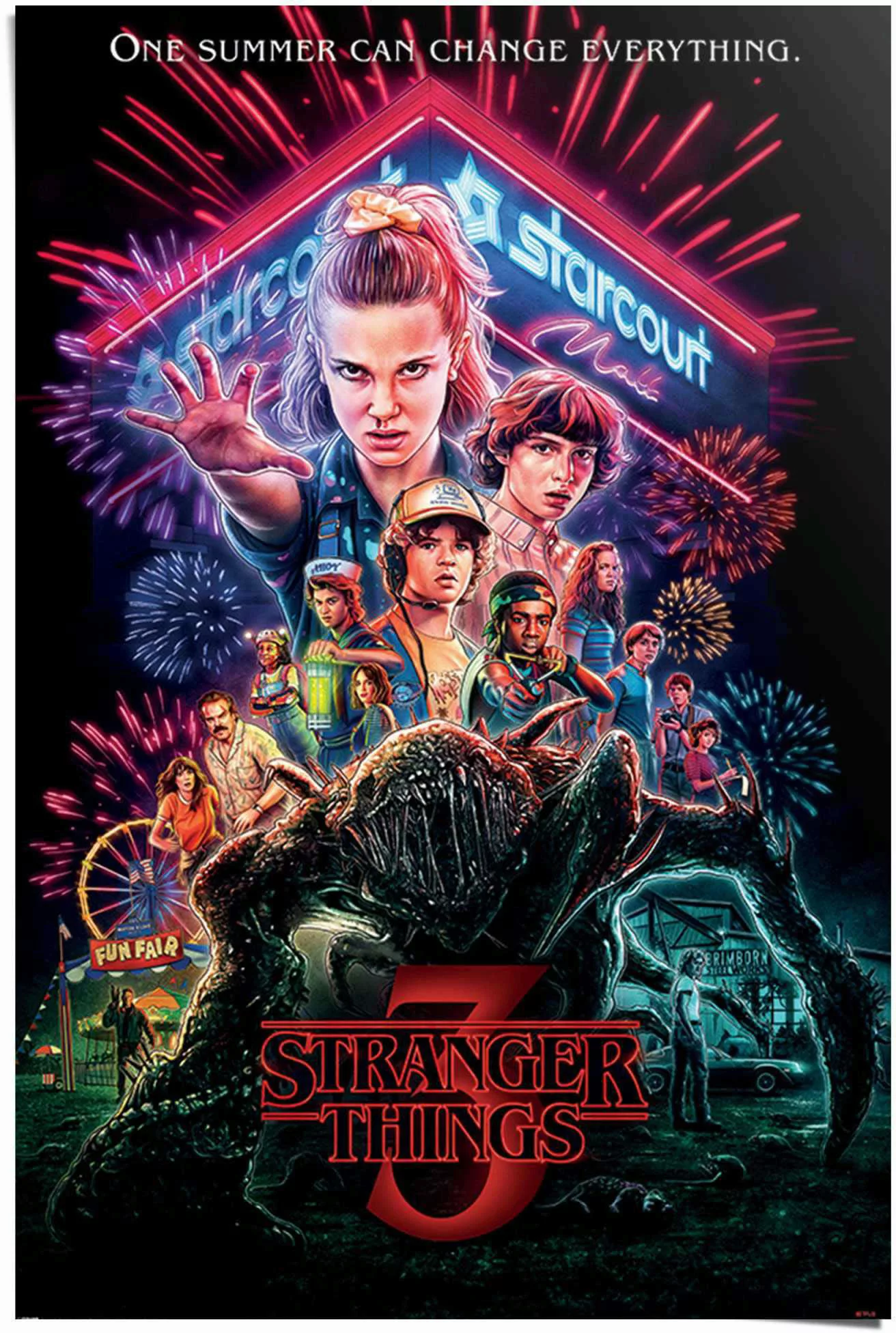 Reinders Poster "Poster Stranger Things Summer of 85 - Netflix - Mike - Ele günstig online kaufen