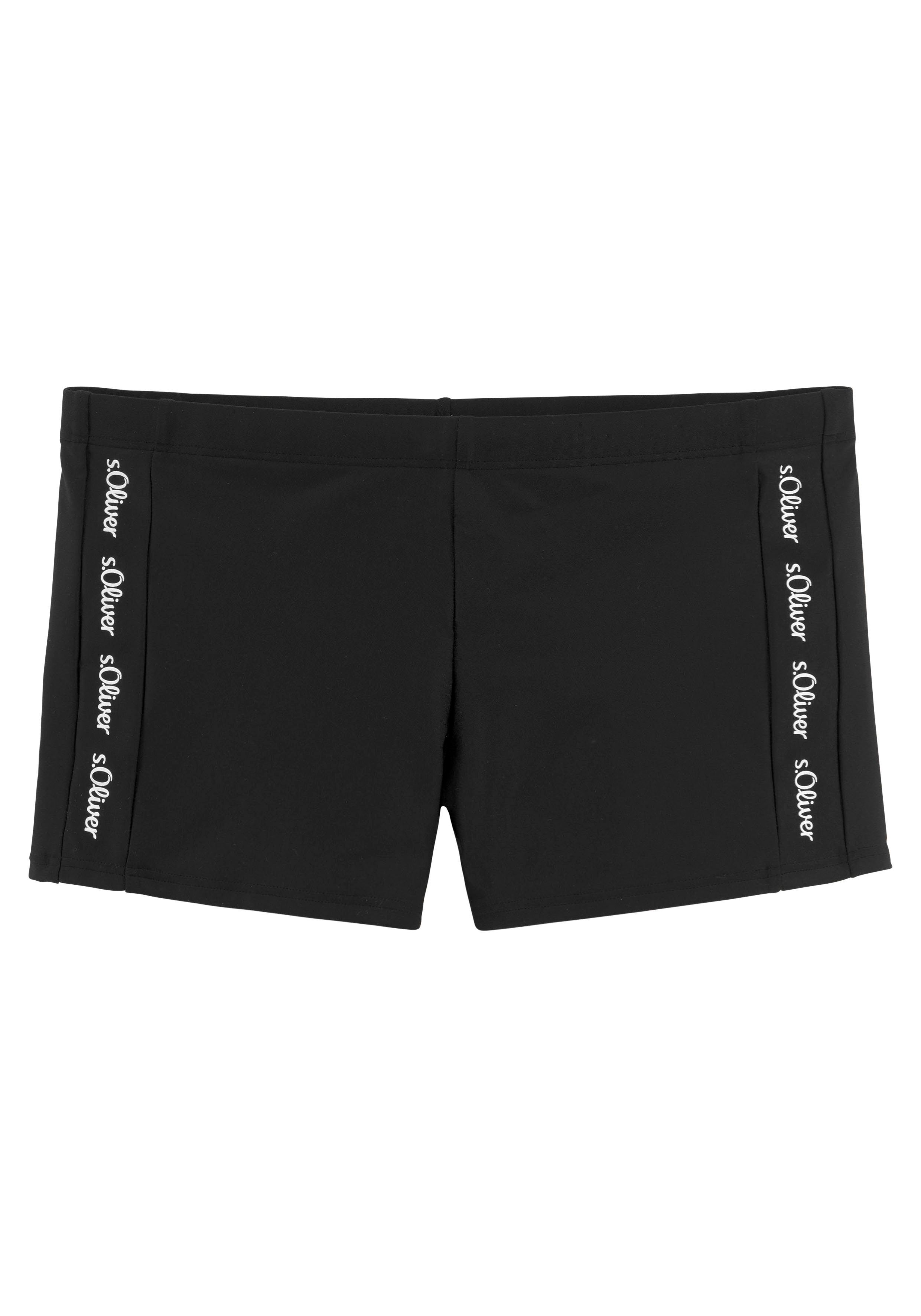 s.Oliver Boxer-Badehose mit Markenschriftzügen günstig online kaufen