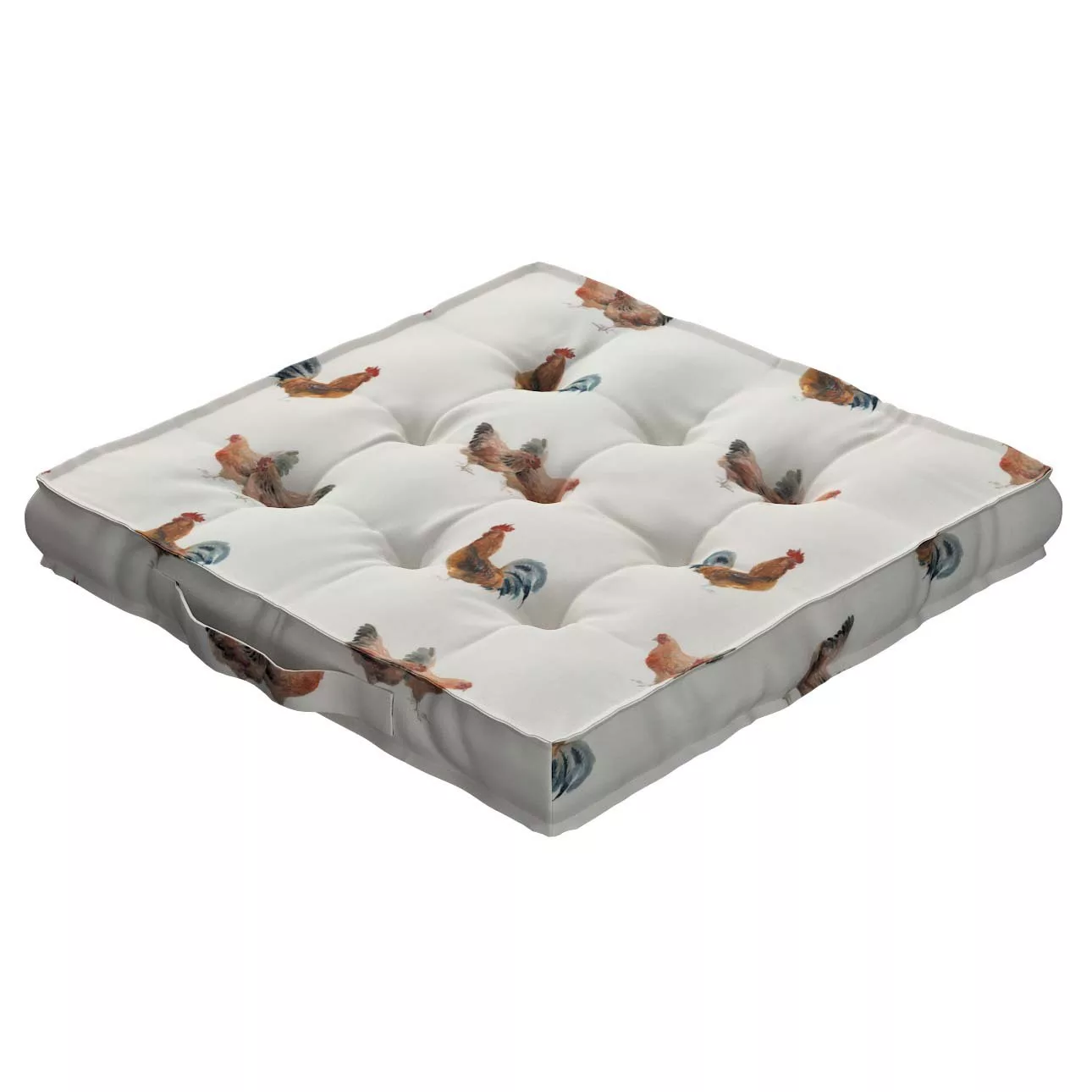 Sitzkissen Jacob mit Handgriff, braun-creme, 50 x 50 x 10 cm, Flowers (141- günstig online kaufen