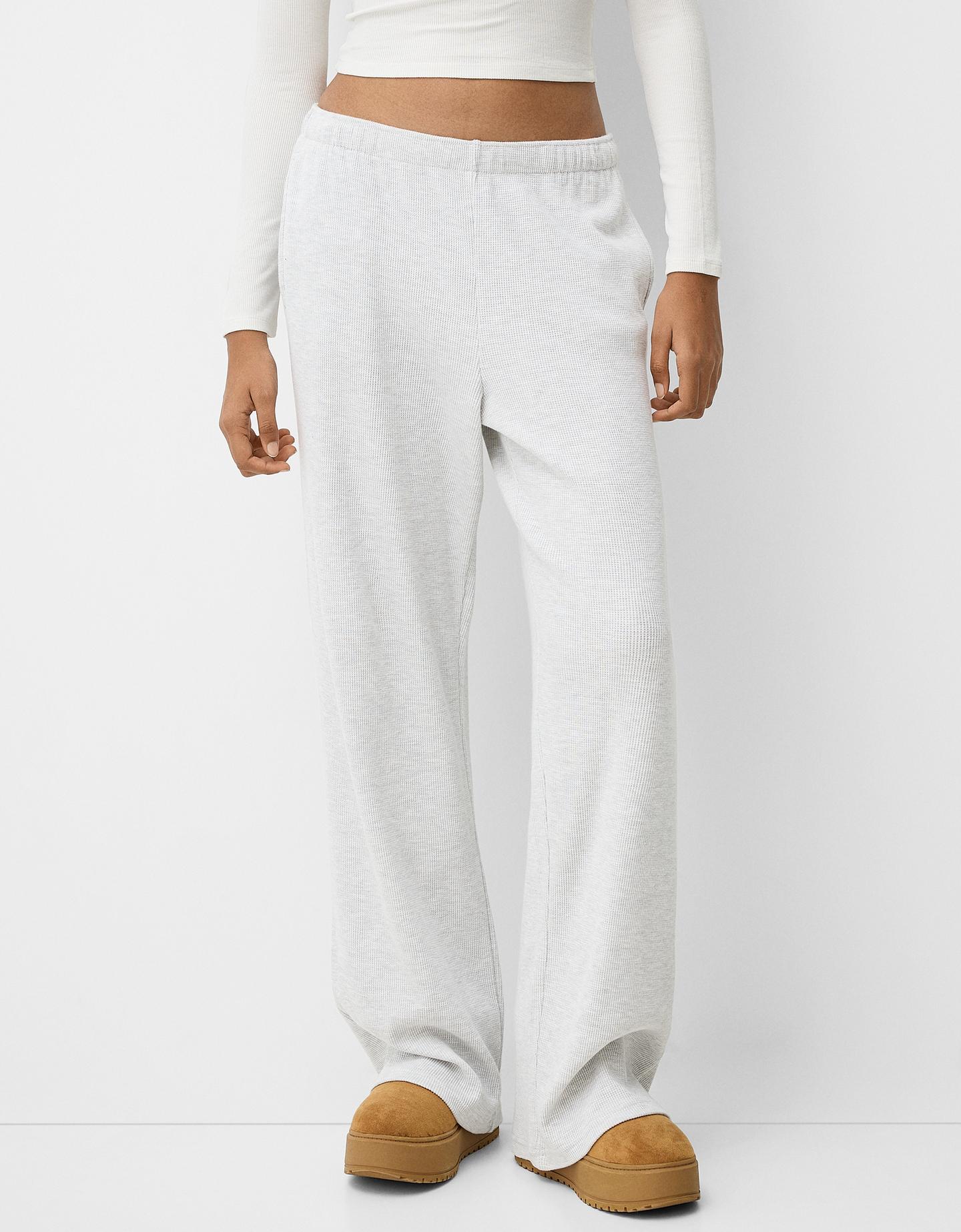 Bershka Geprägte Hose Damen Xs Grau günstig online kaufen