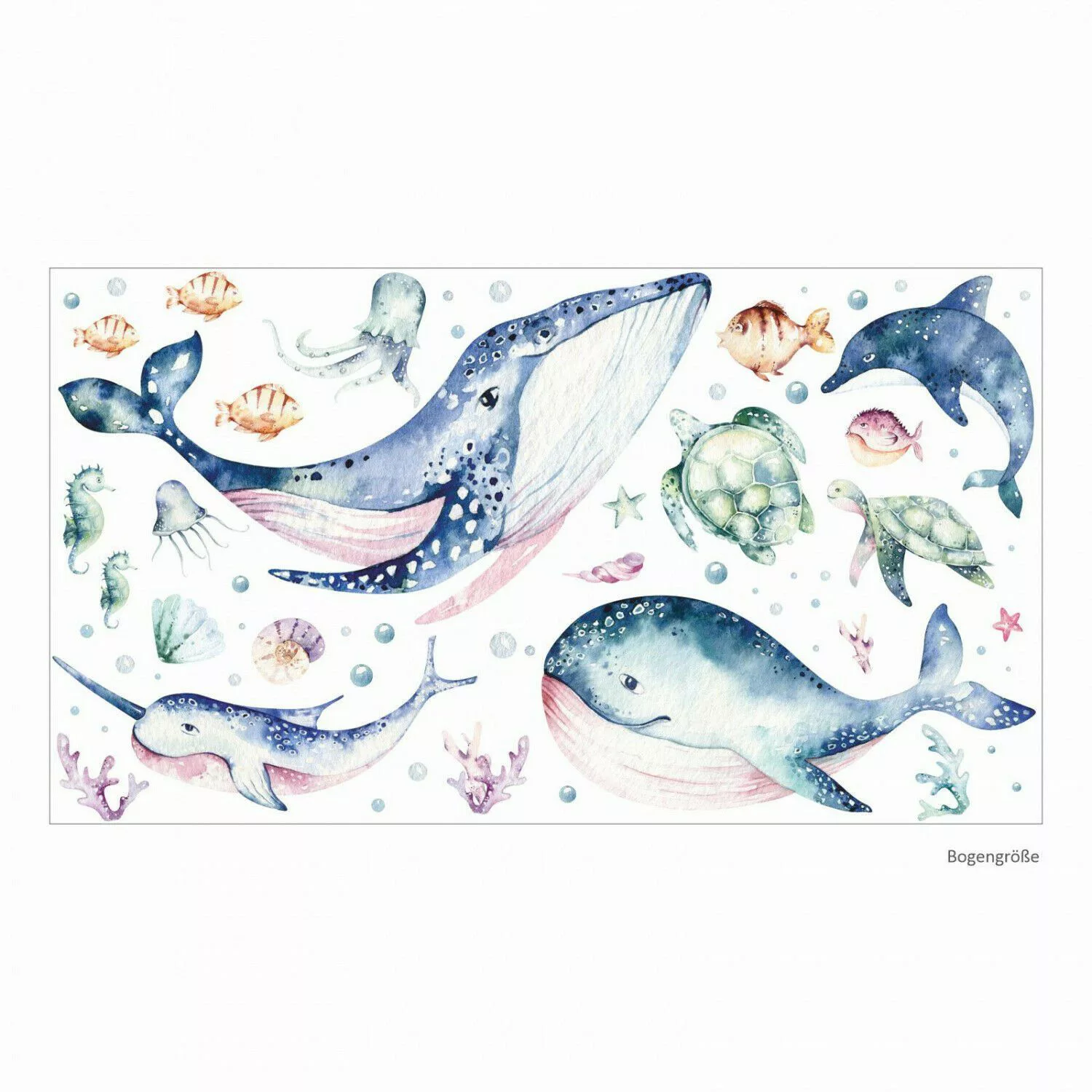nikima Wandtattoo 205 Meerestiere Aquarell - günstig online kaufen