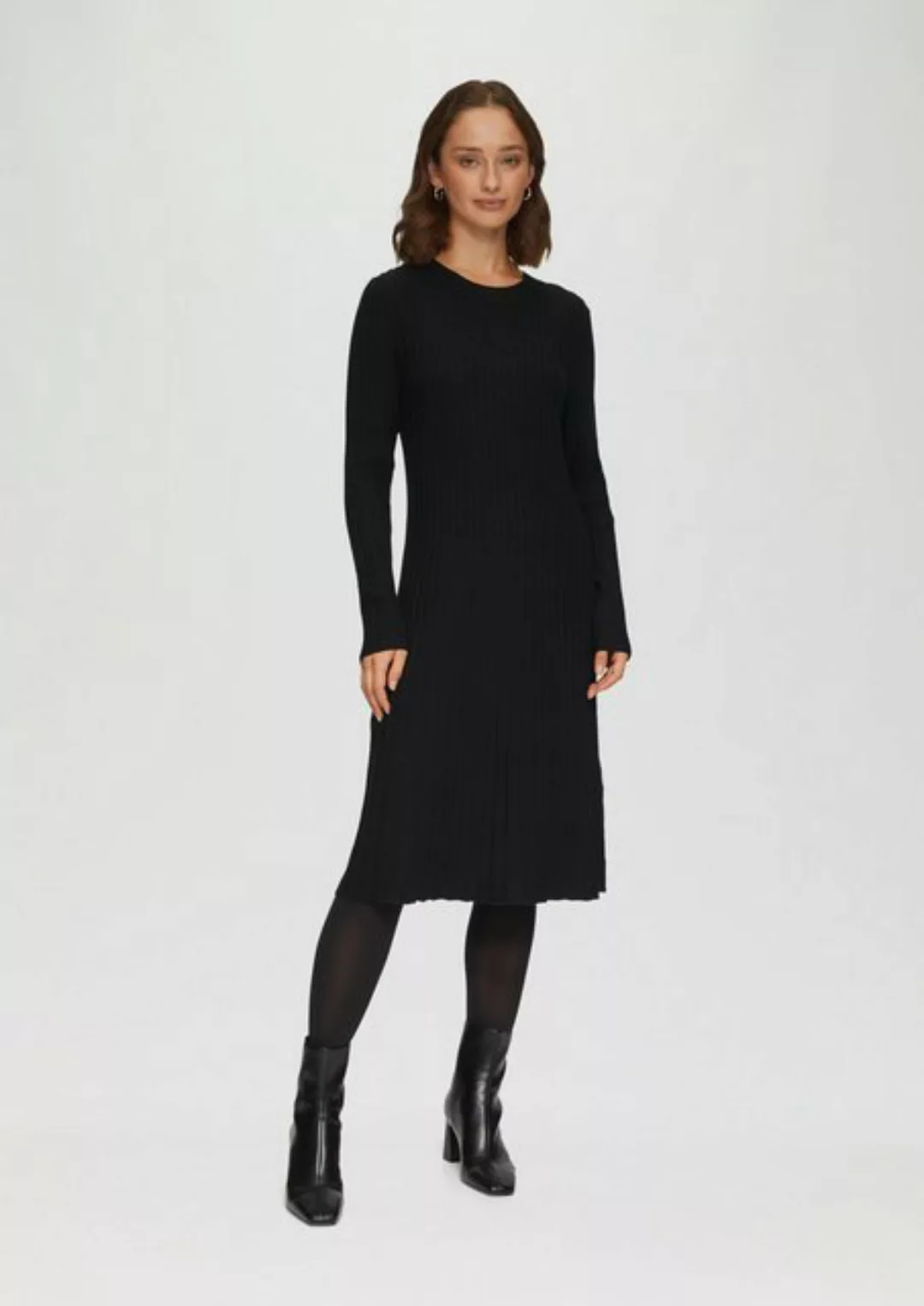 s.Oliver BLACK LABEL Minikleid Strickkleid mit Rippstruktur günstig online kaufen