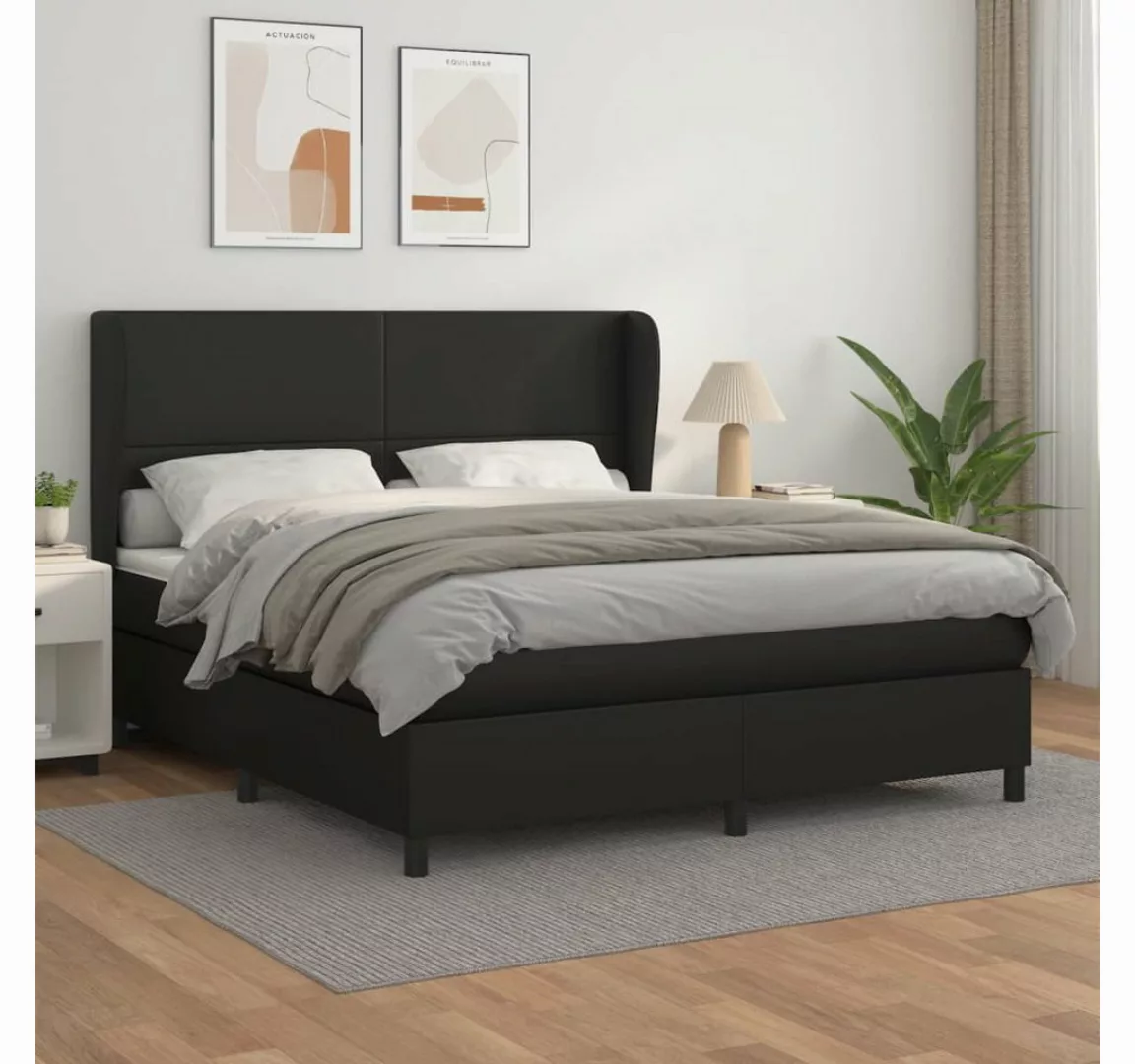 vidaXL Boxspringbett Bett Boxspringbett mit Matratze & Topper Kunstleder ve günstig online kaufen