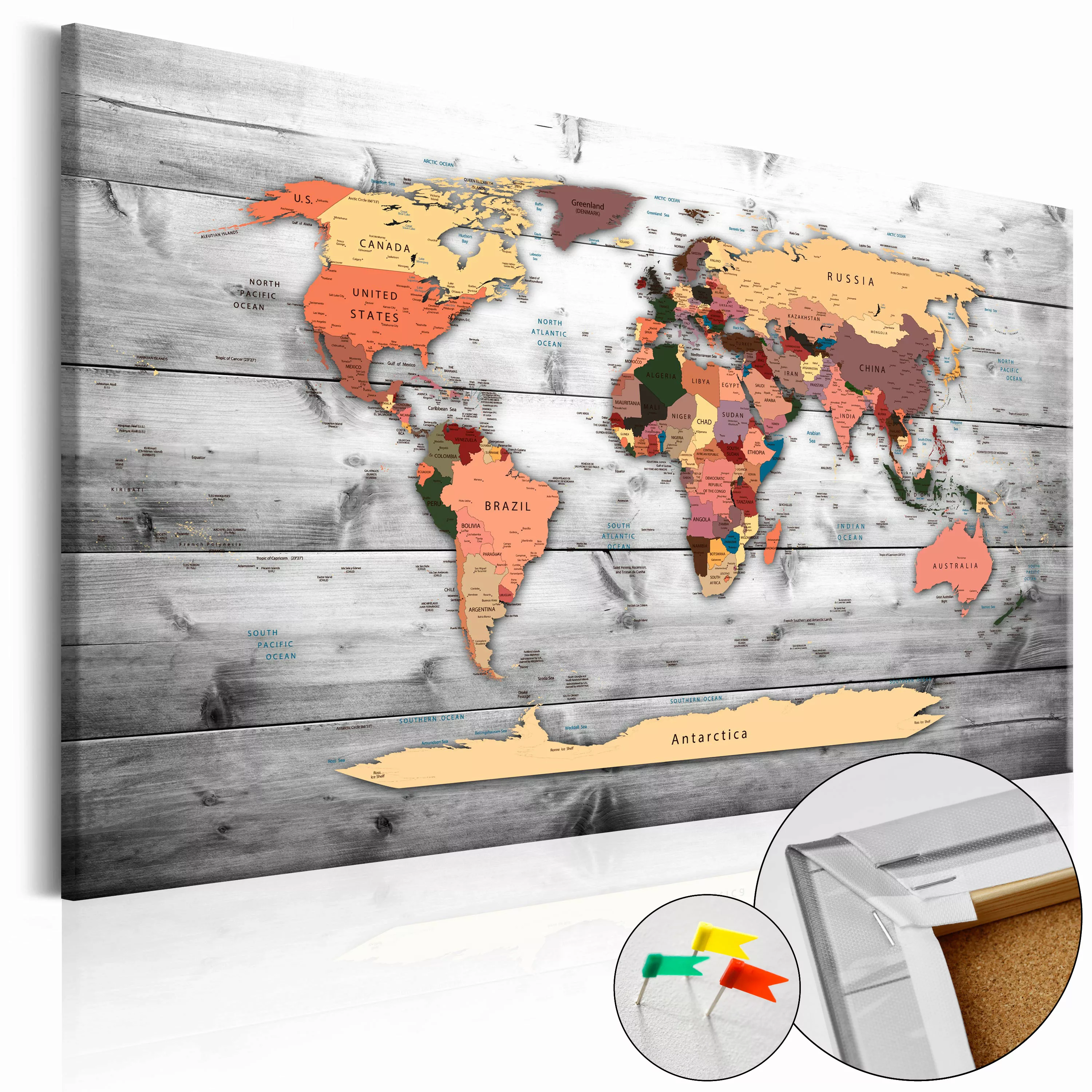 Korkbild - Direction World [cork Map] günstig online kaufen