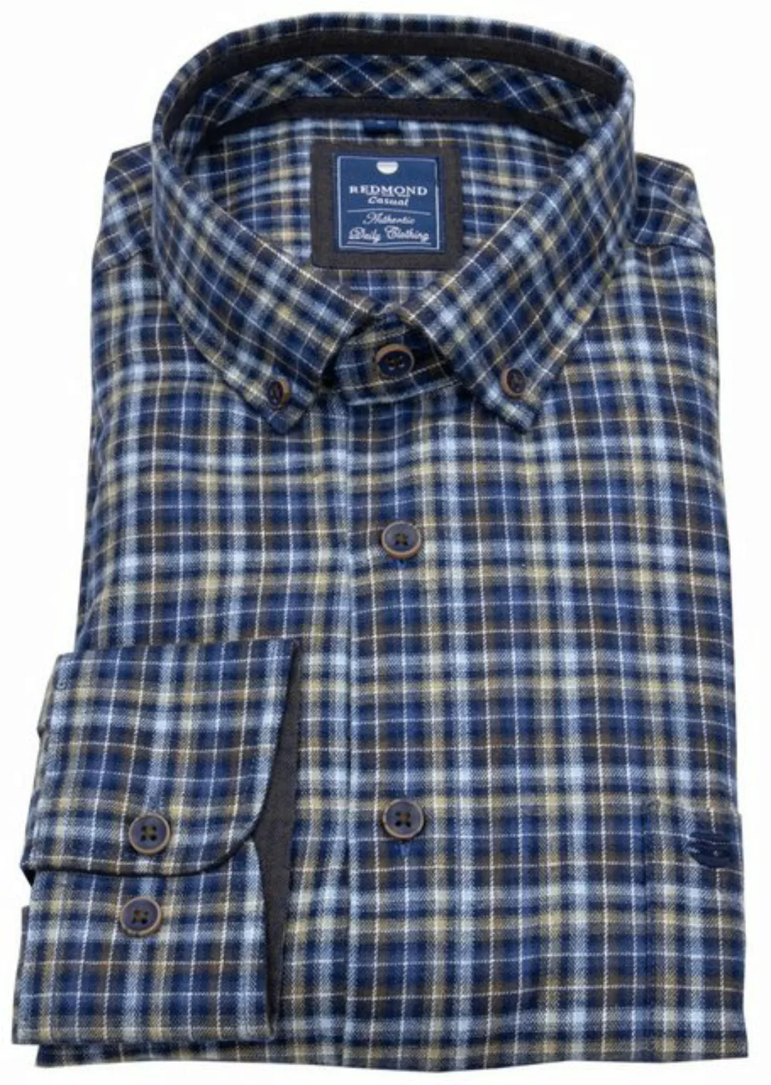 Redmond Karohemd Button-Down-Kragen günstig online kaufen