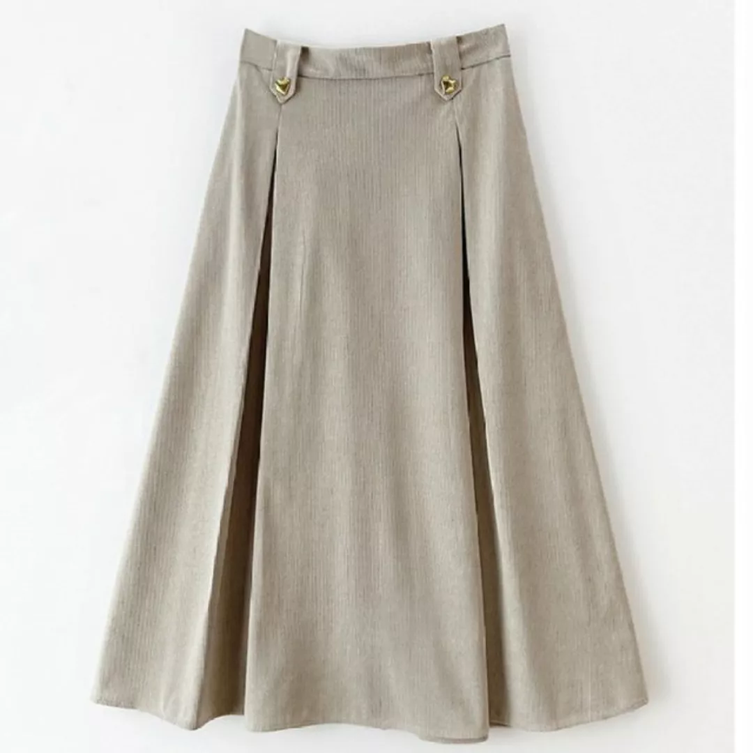Opspring Faltenrock Damenröcke,Mittellange Cordröcke,A-Linien-Röcke mit hoh günstig online kaufen