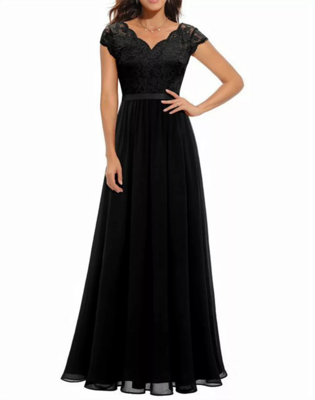 AFAZ New Trading UG Abendkleid Damen kleid einfarbig Taillenkleid Cocktailk günstig online kaufen
